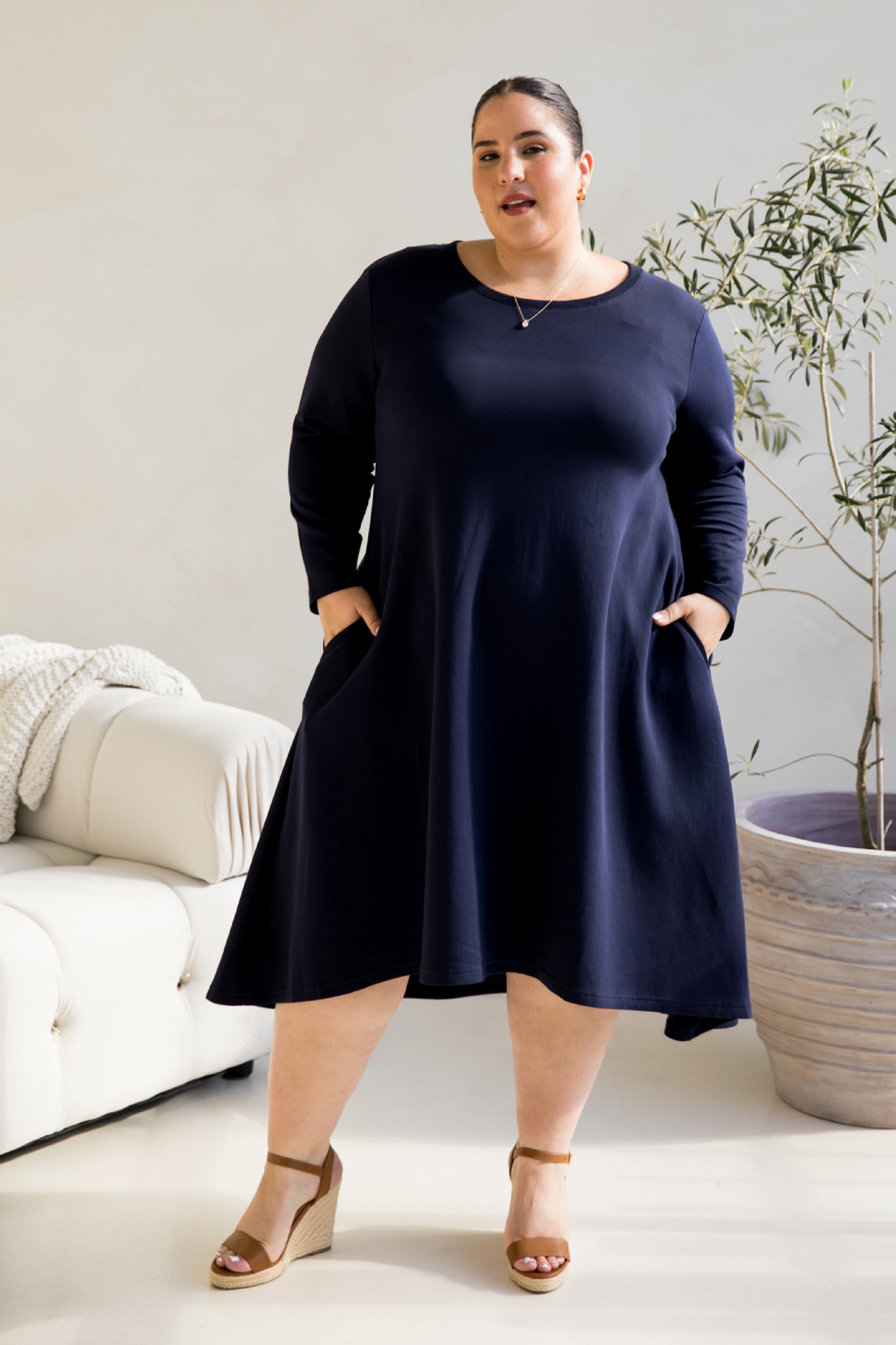 Luxe Cosy Dress | Midnight Navy | FINAL SALE