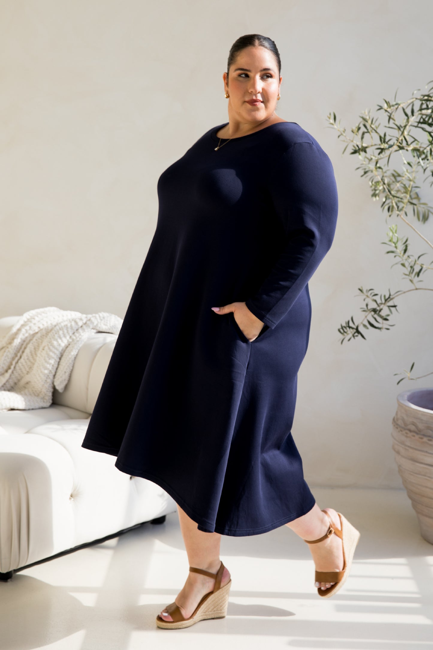 Luxe Cosy Dress | Midnight Navy | FINAL SALE
