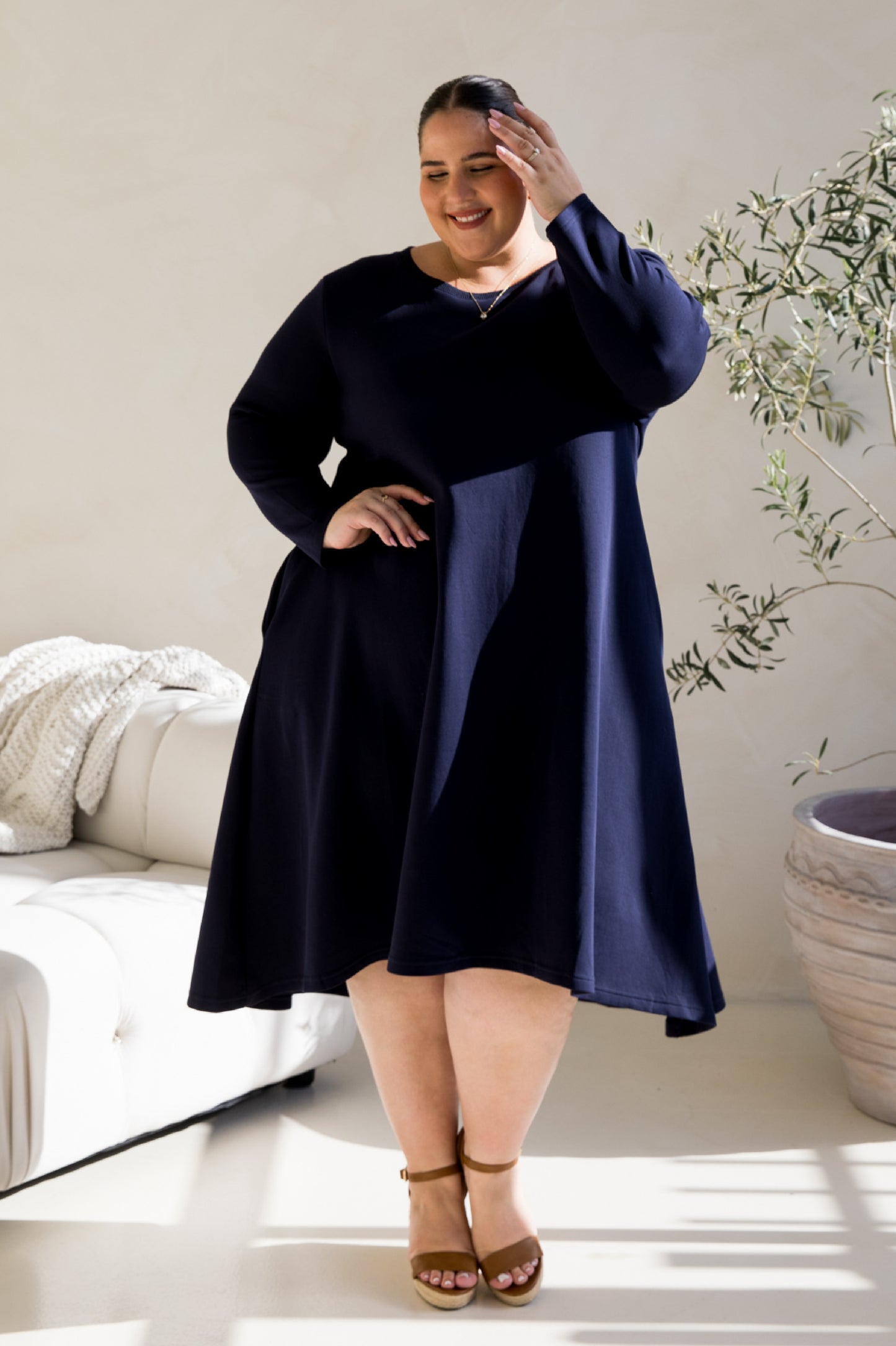 Luxe Cosy Dress | Midnight Navy | FINAL SALE