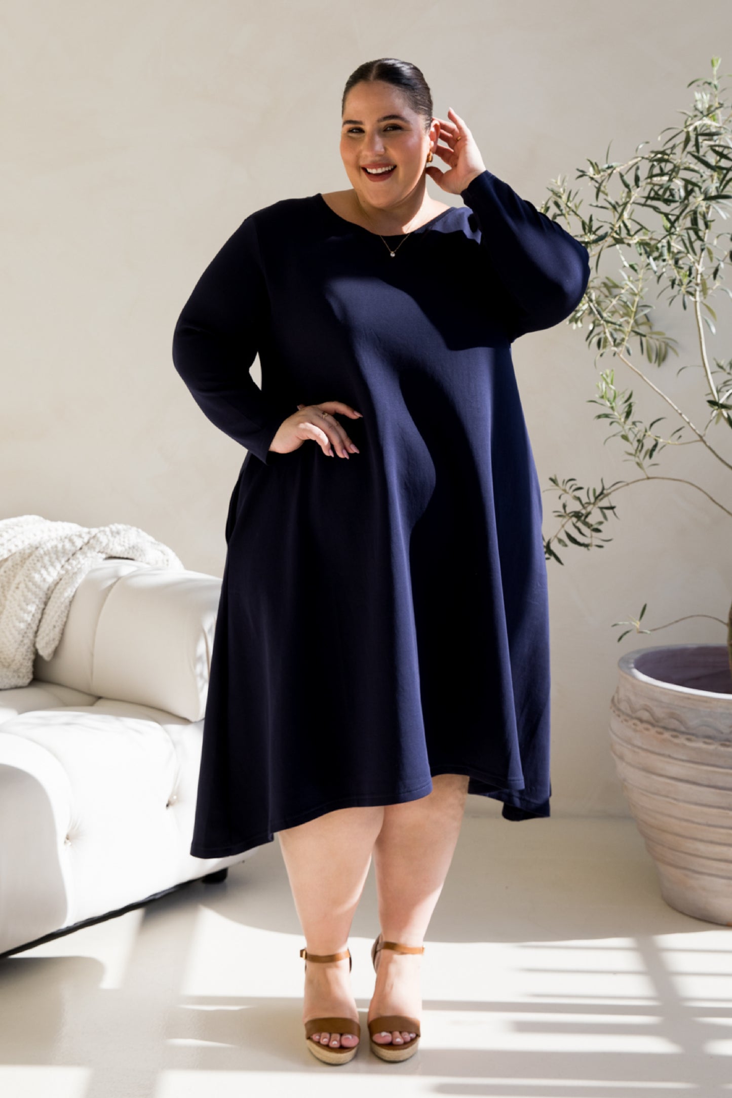 Luxe Cosy Dress | Midnight Navy | FINAL SALE