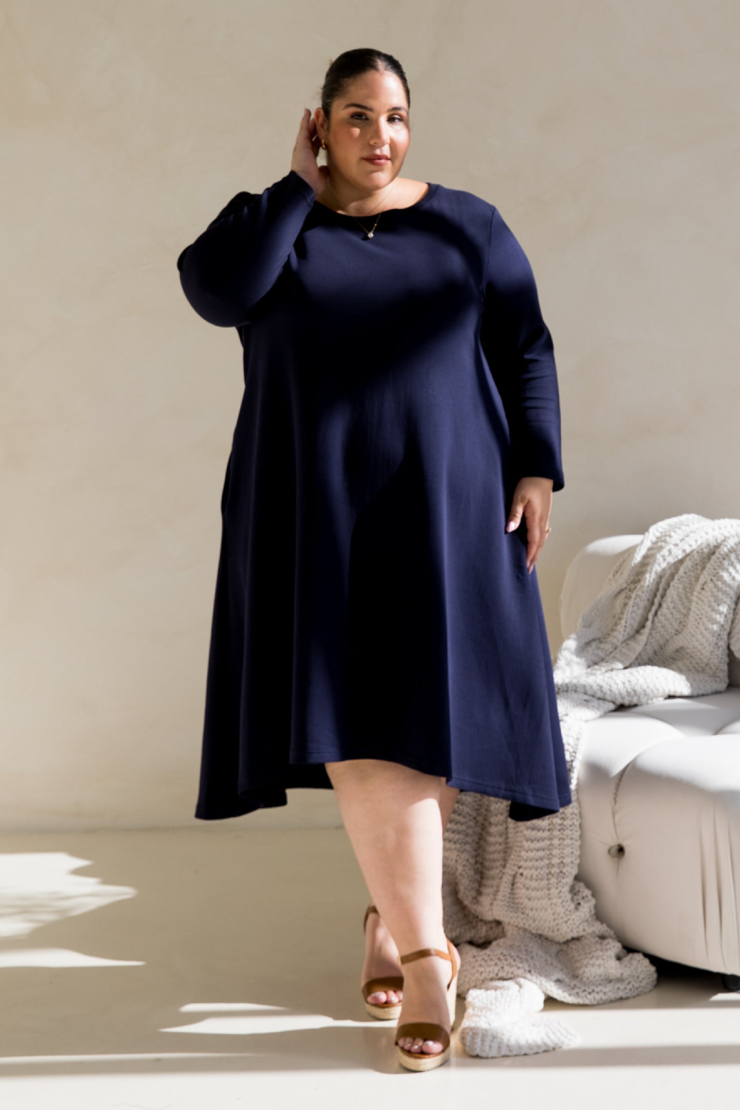 Luxe Cosy Dress | Midnight Navy | FINAL SALE
