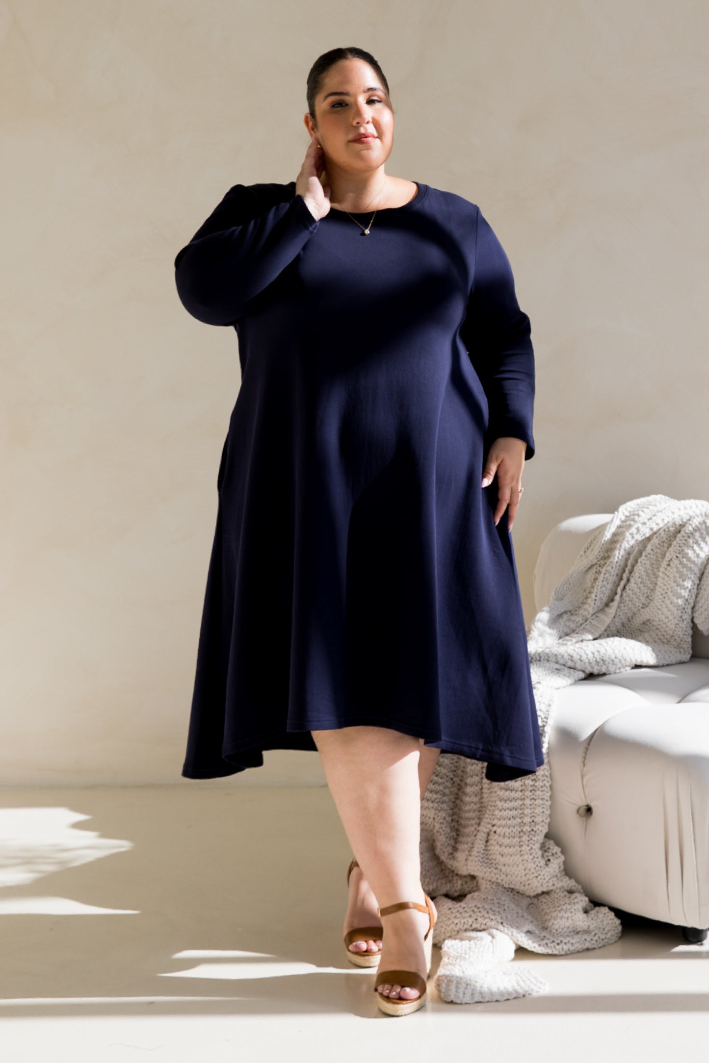 Luxe Cosy Dress | Midnight Navy | FINAL SALE