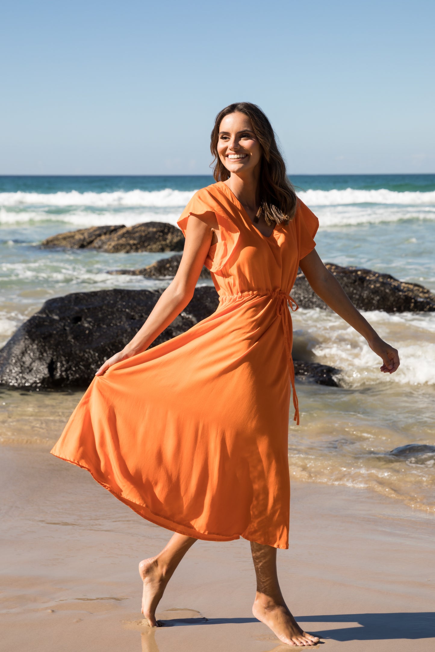 Margie Dress | Tangelo Orange | FINAL SALE