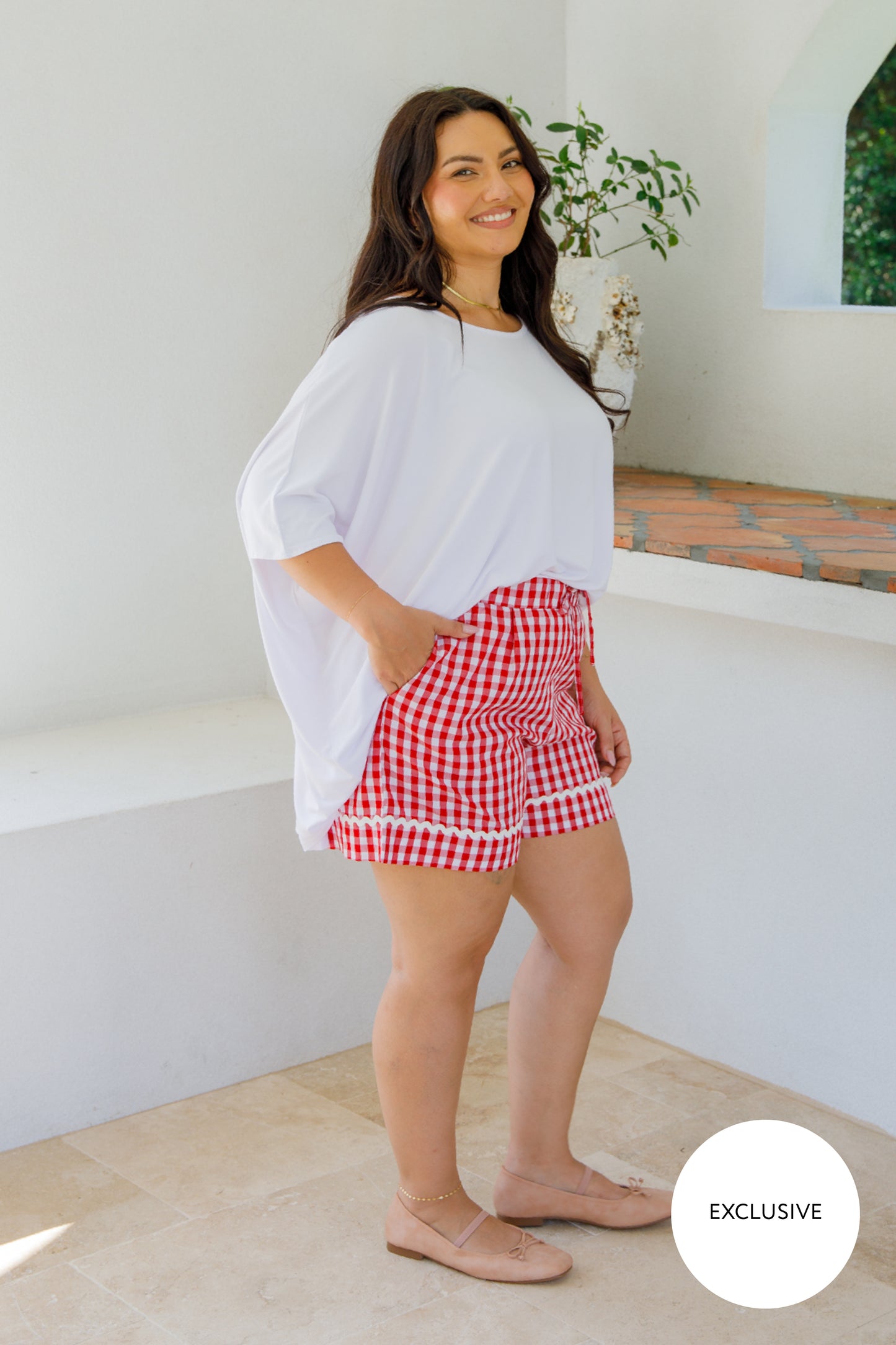 Milan Shorts | Red Gingham | FINAL SALE