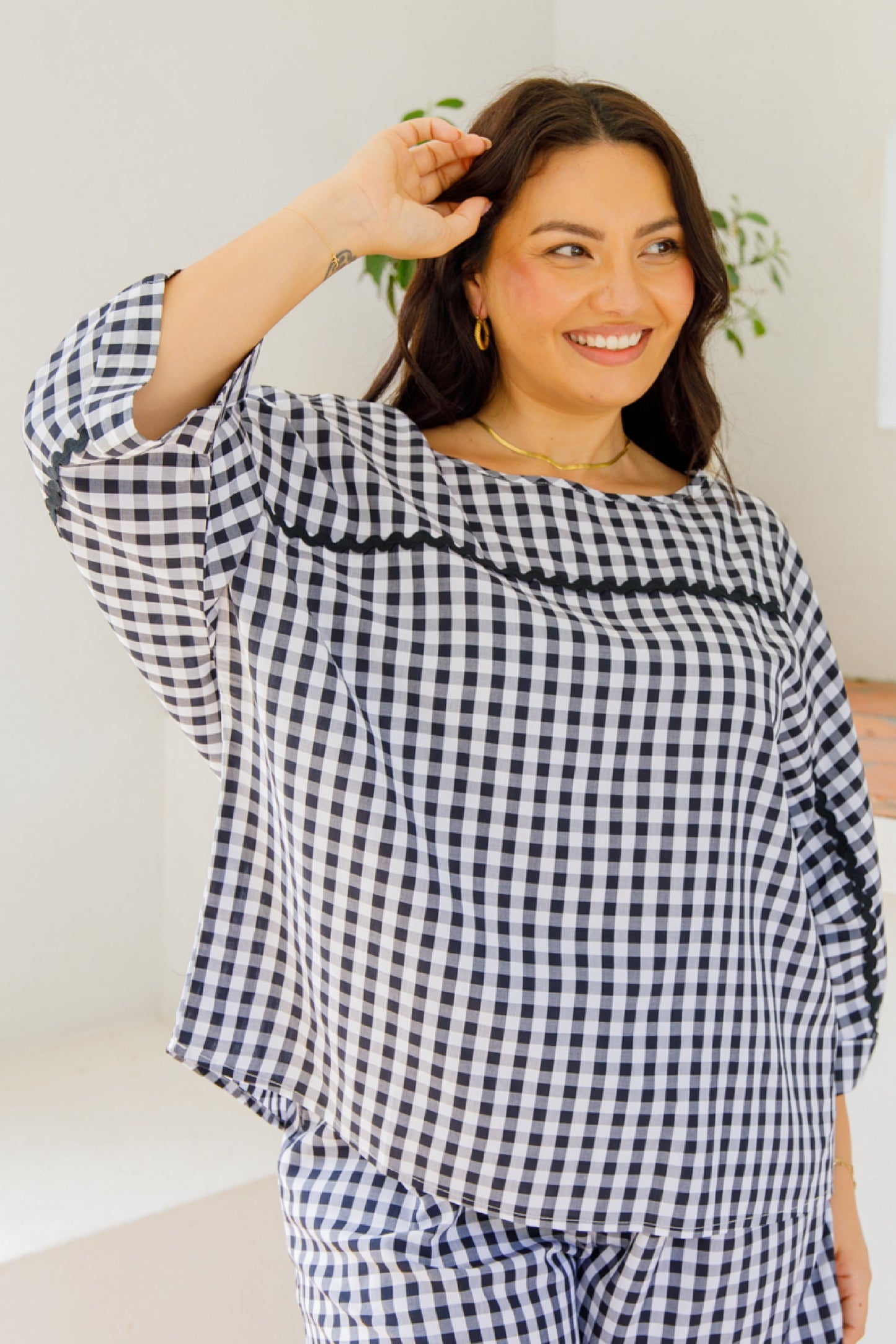 Milan Top | Black Gingham | FINAL SALE