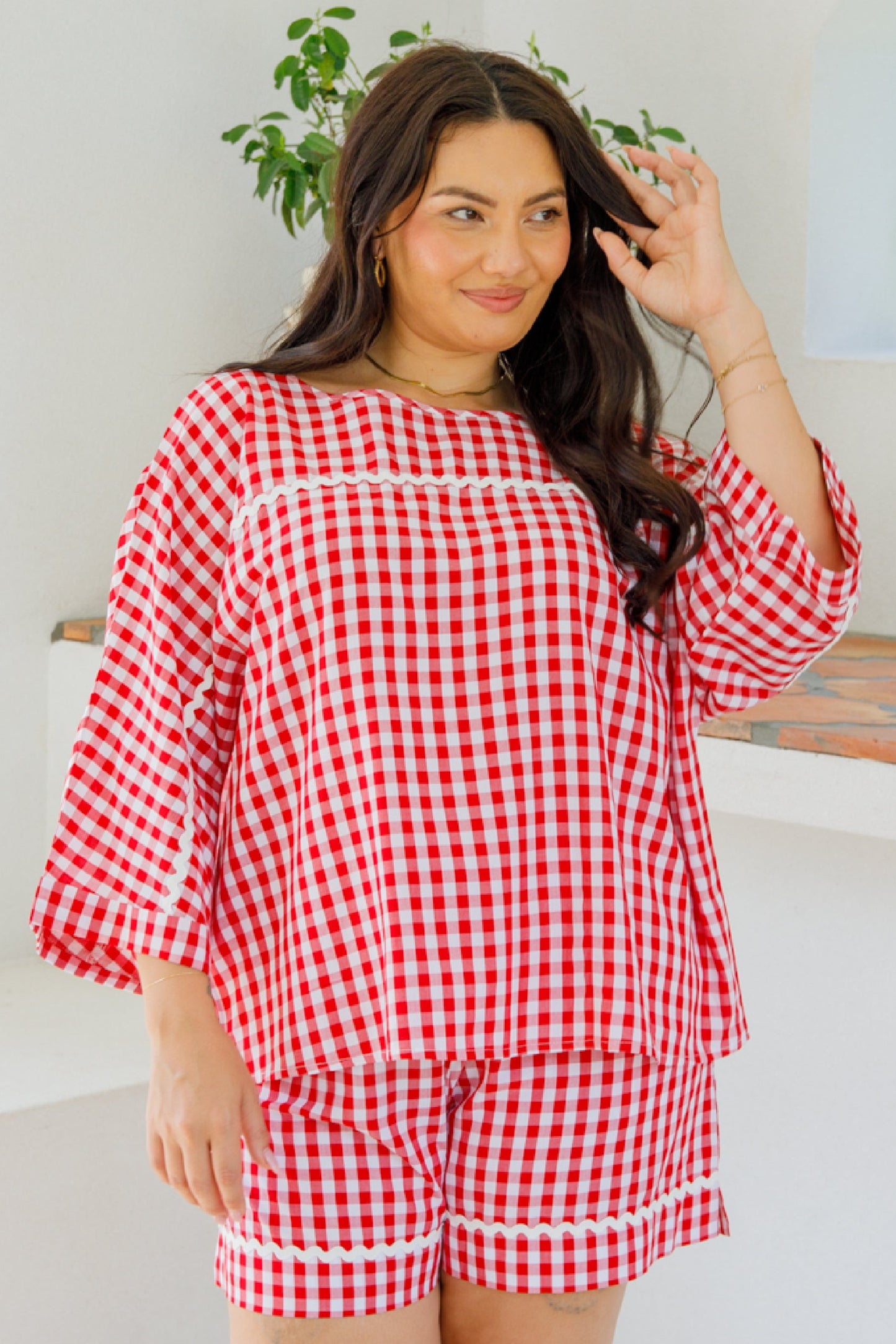 Milan Top | Red Gingham | FINAL SALE
