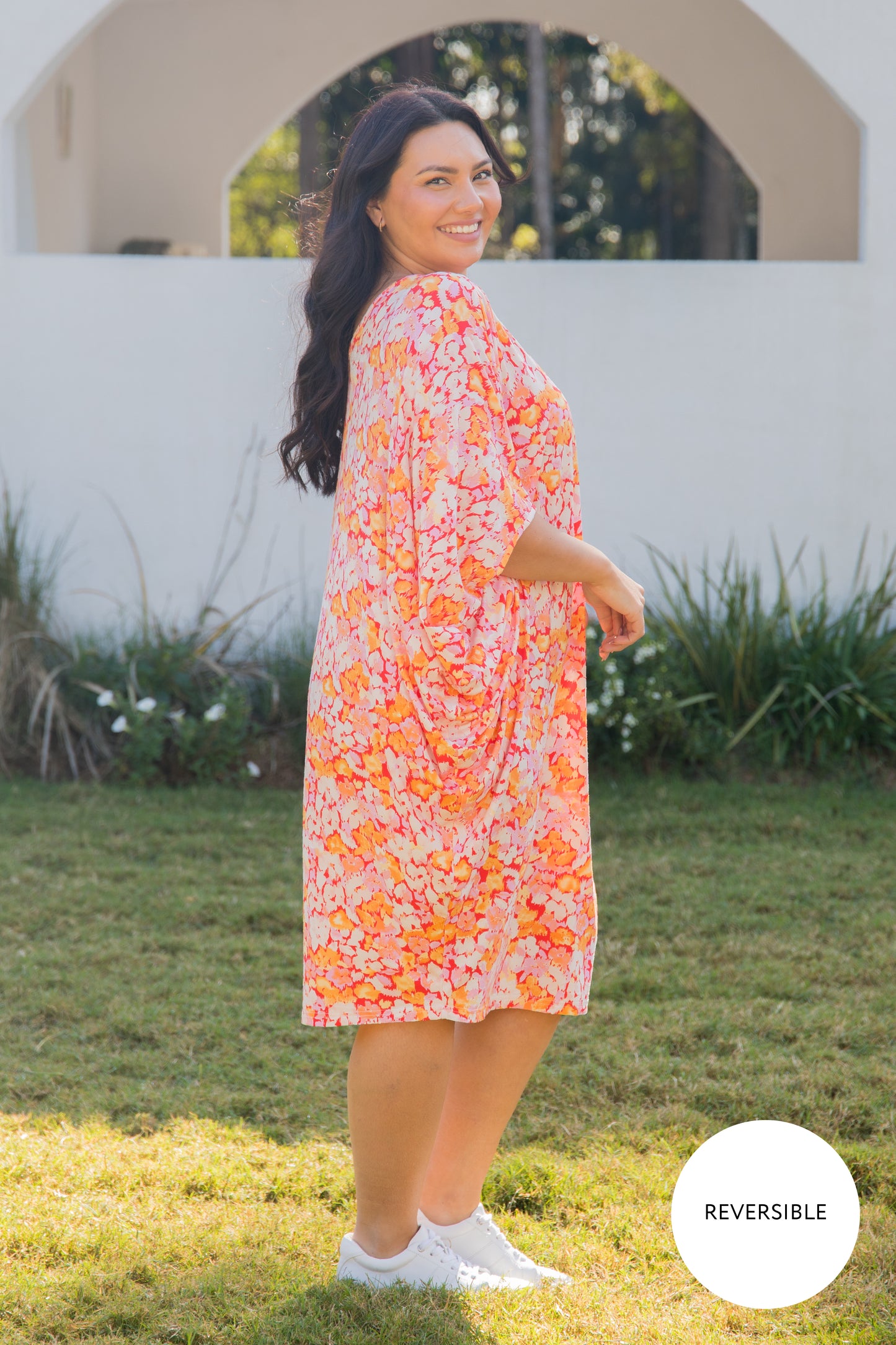 ZZ MIRACLE Bamboo Short Sleeve Classic Length Dress | Calypso | FINAL SALE