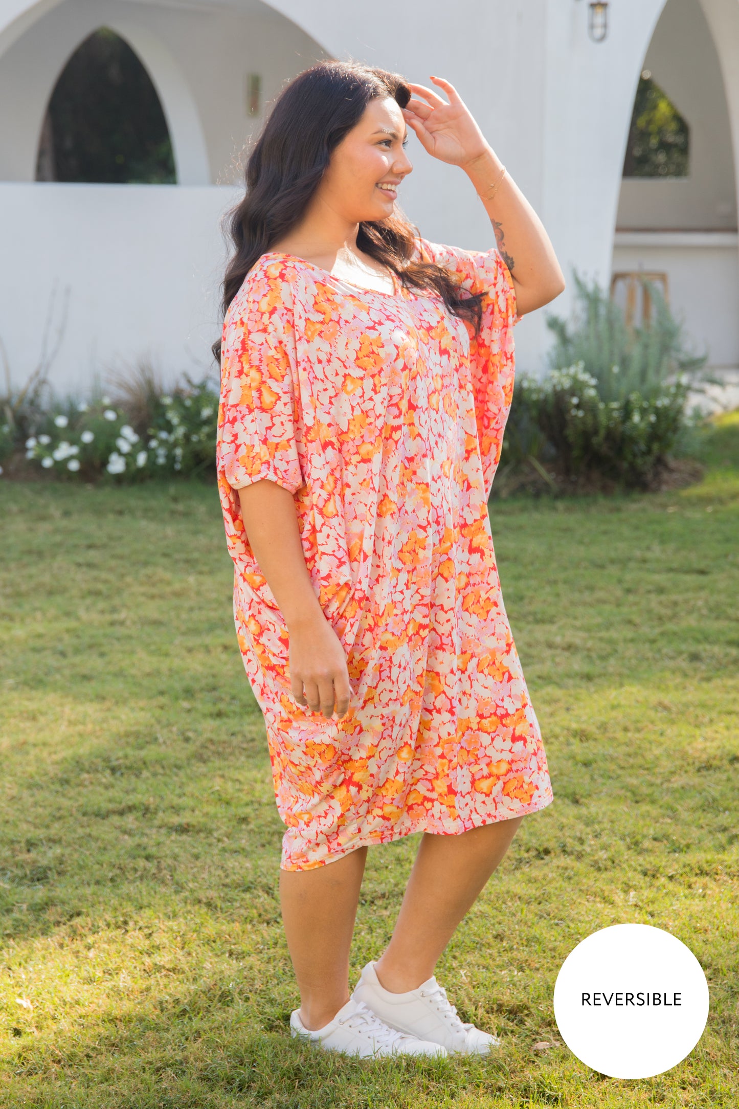 ZZ MIRACLE Bamboo Short Sleeve Classic Length Dress | Calypso | FINAL SALE