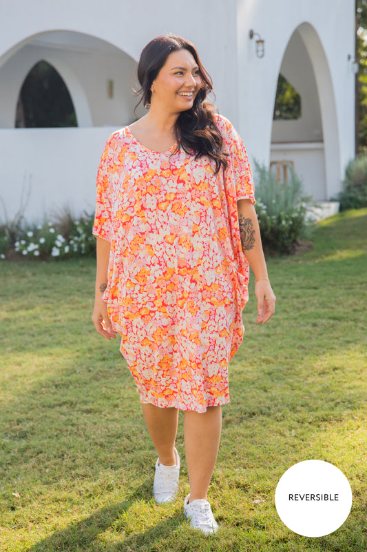 ZZ MIRACLE Bamboo Short Sleeve Classic Length Dress | Calypso | FINAL SALE