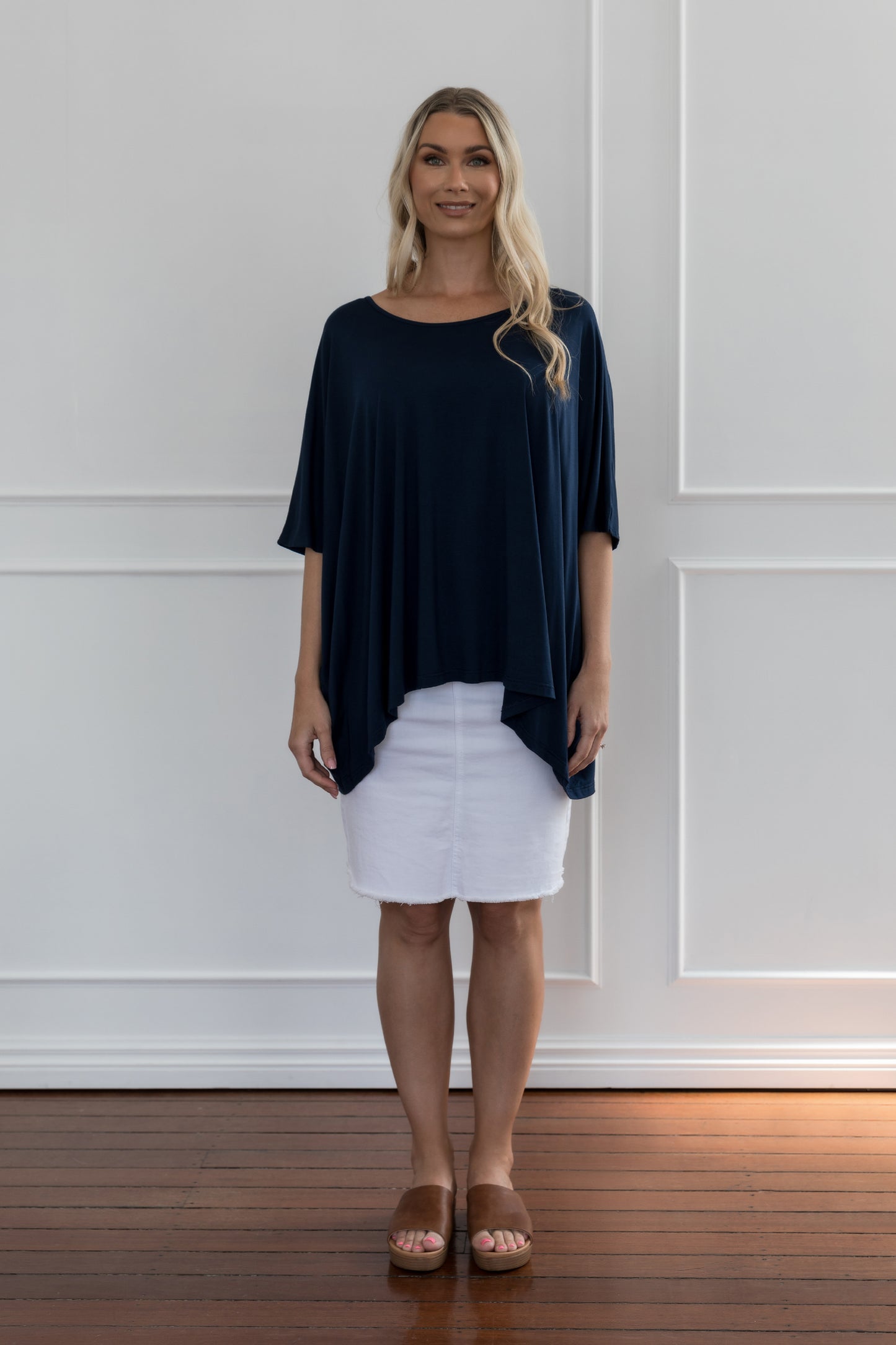 Plus-Sized Navy Tops | PQ Collection | Nice Top