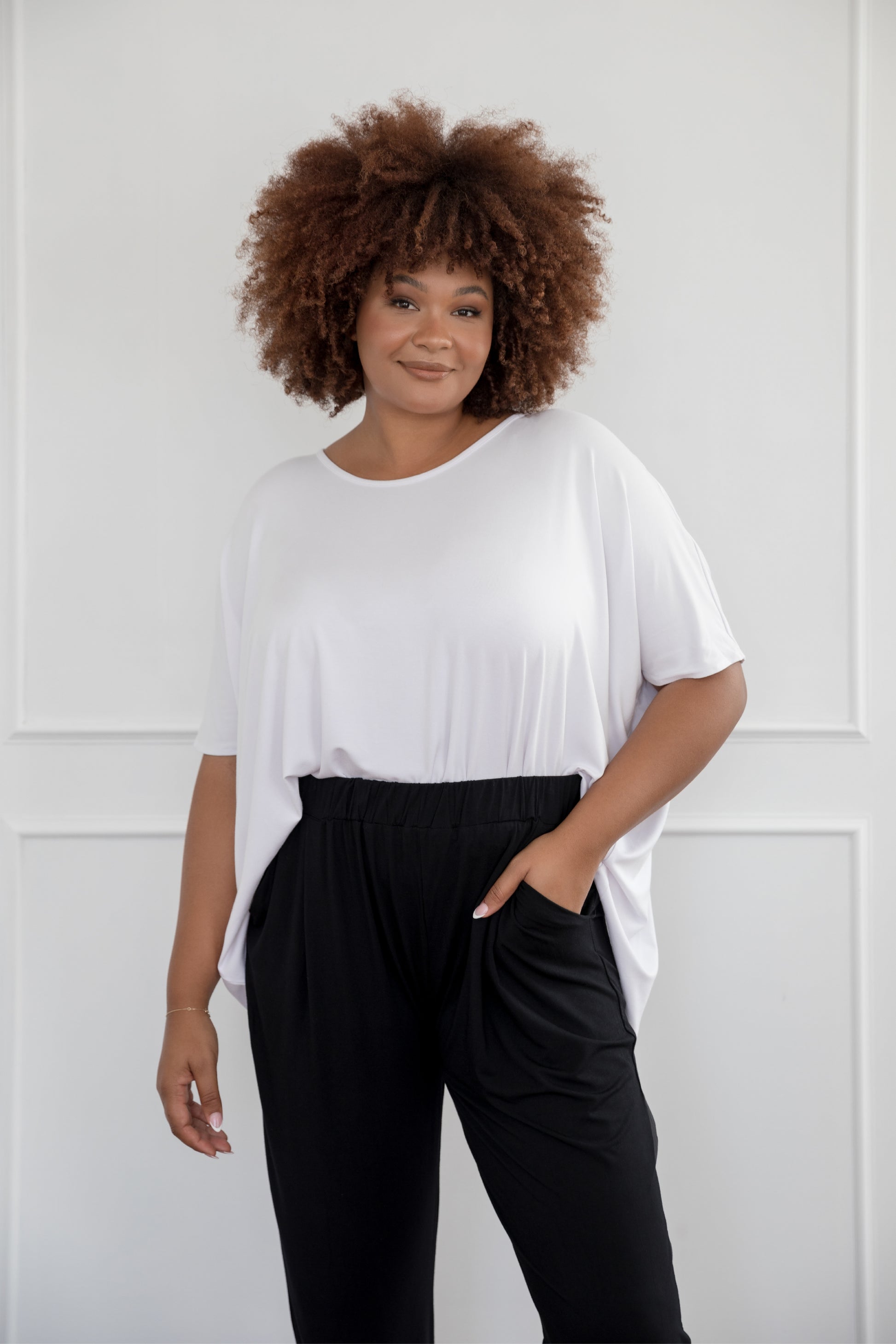 Plus-Sized White Tops | PQ Collection | Nice Top