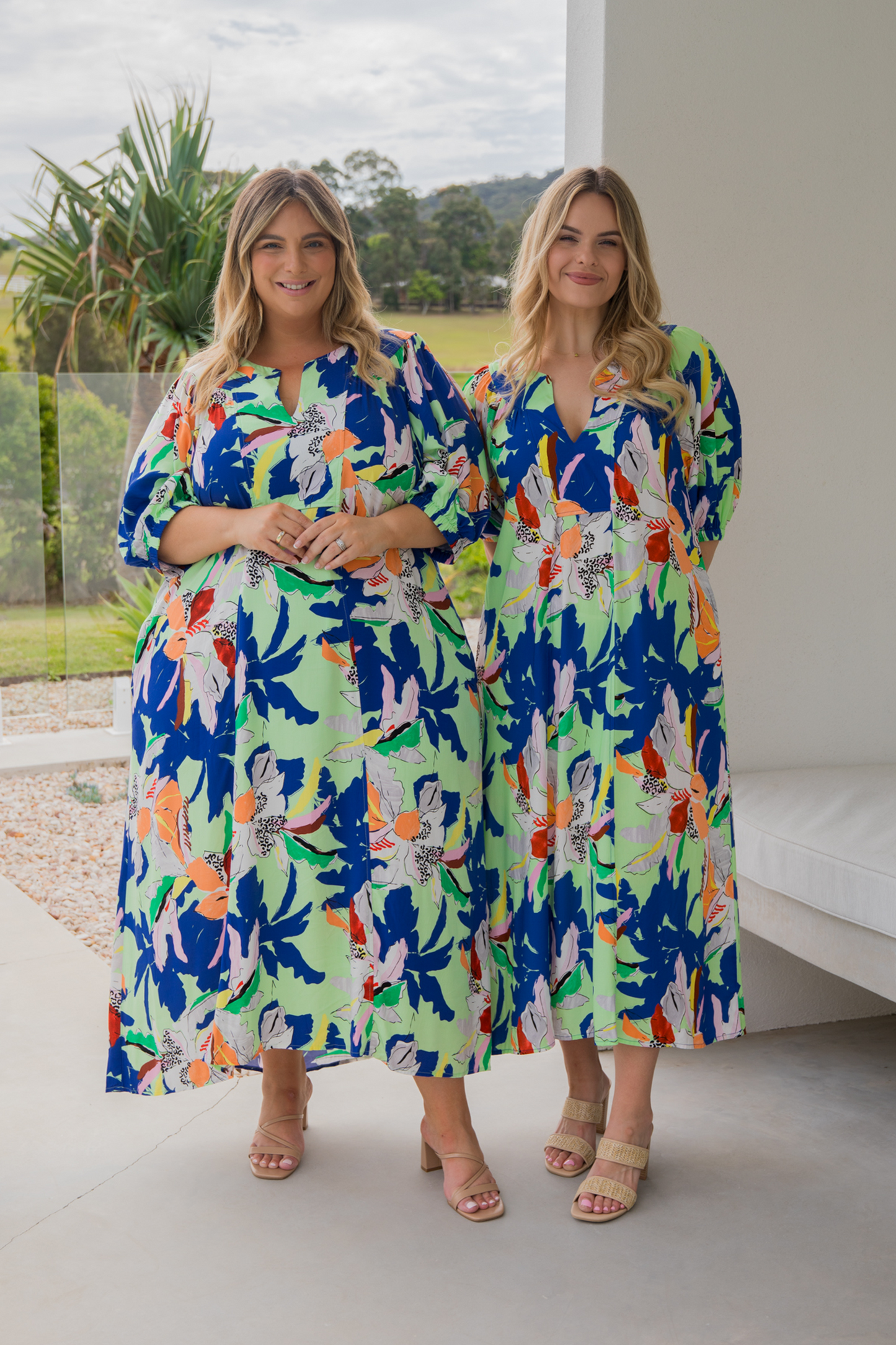 NOVELLA Rayon Demi Sleeve Midi/Maxi Dress | Getaway | FINAL SALE