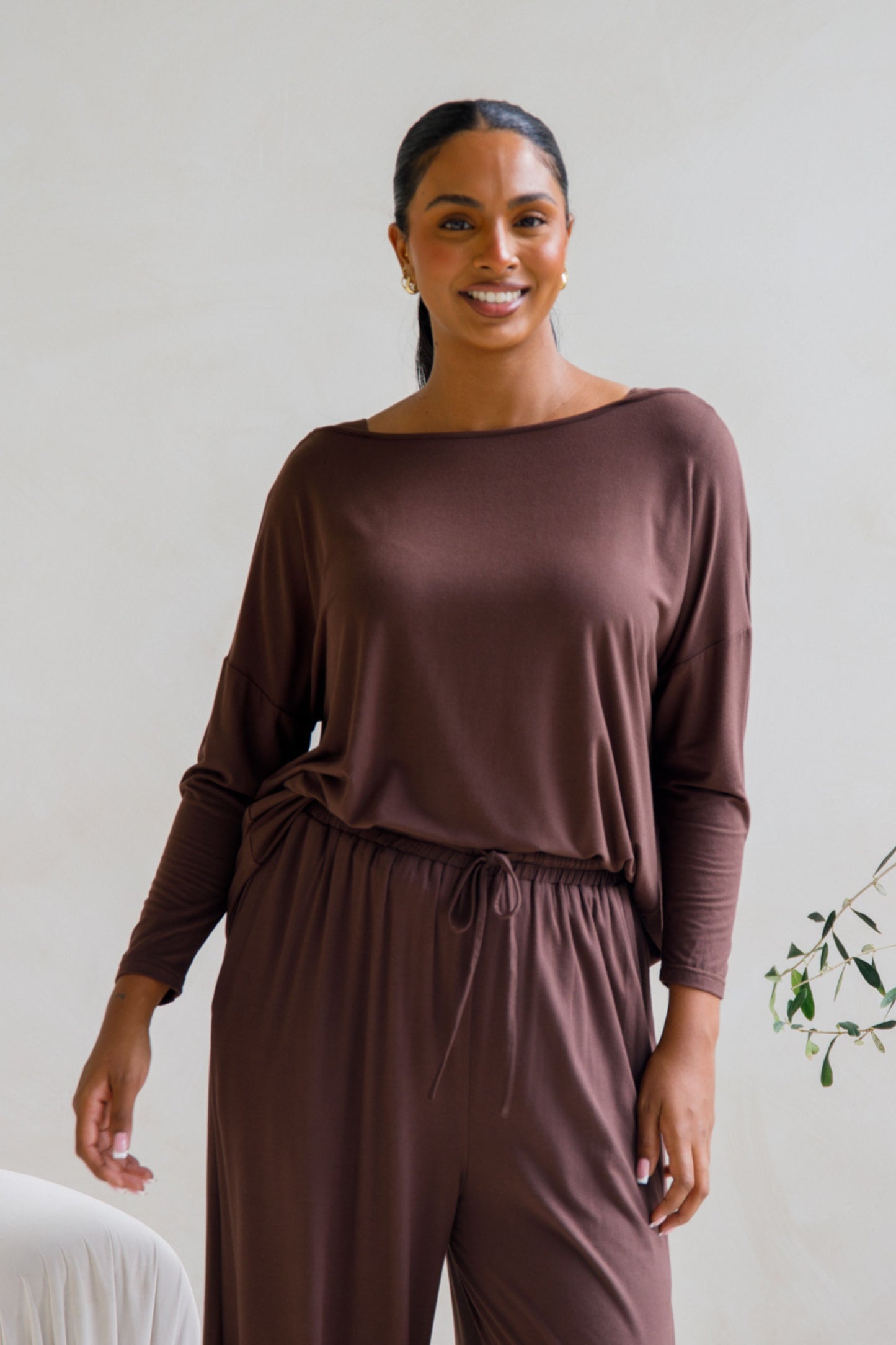 Pippa Bamboo Top | Chocolate