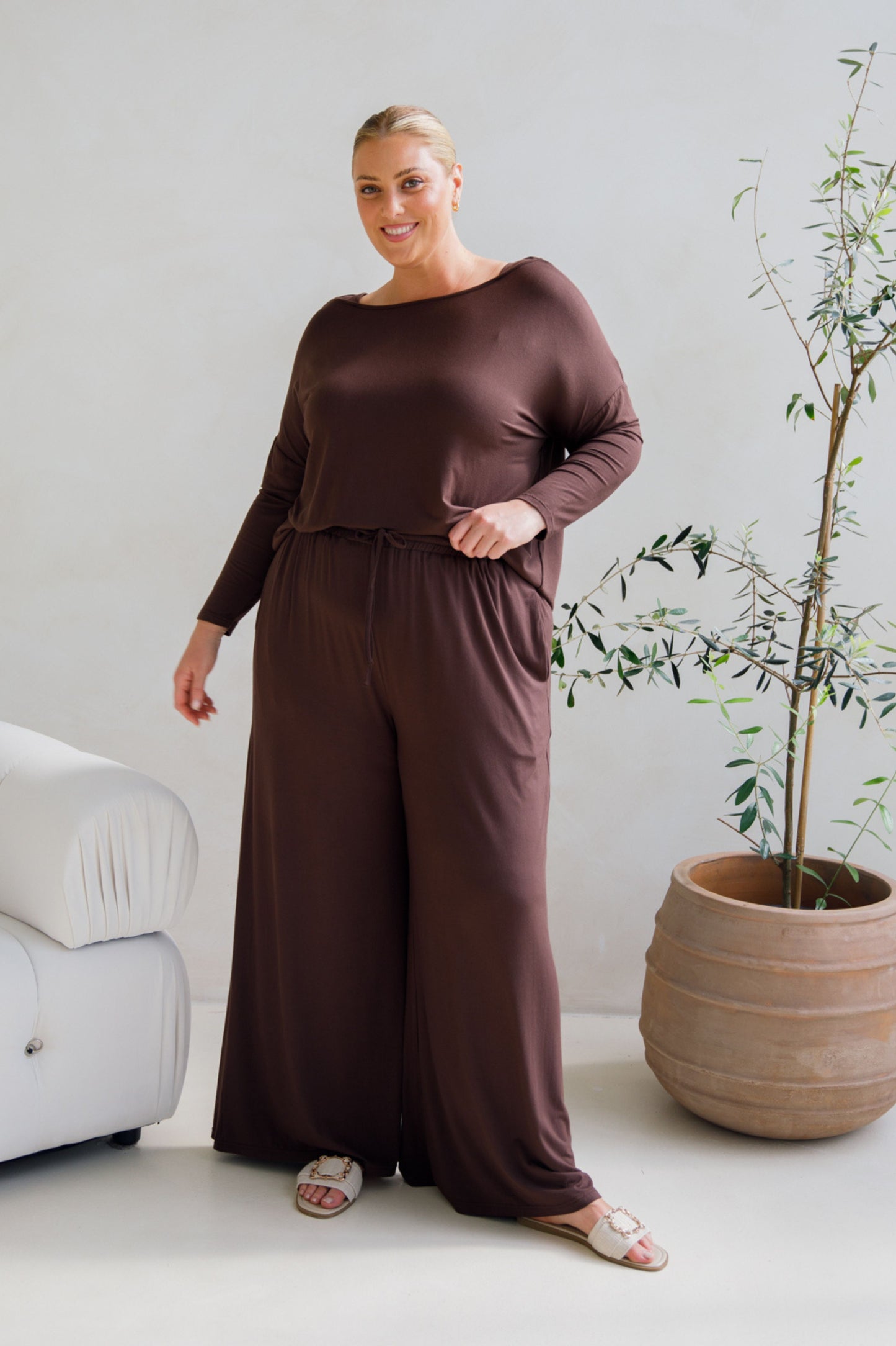 Pippa Bamboo Top | Chocolate