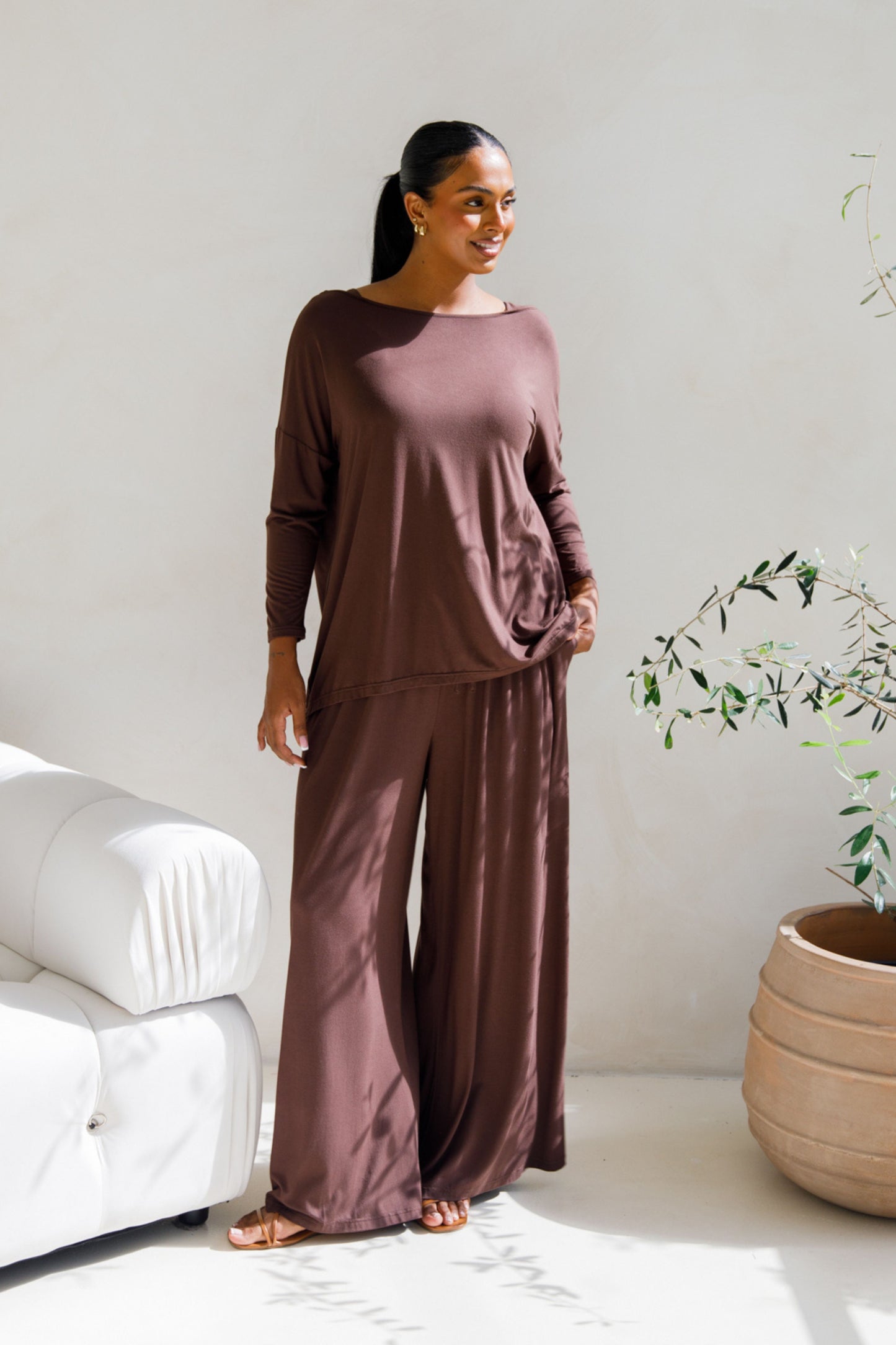 Pippa Bamboo Top | Chocolate