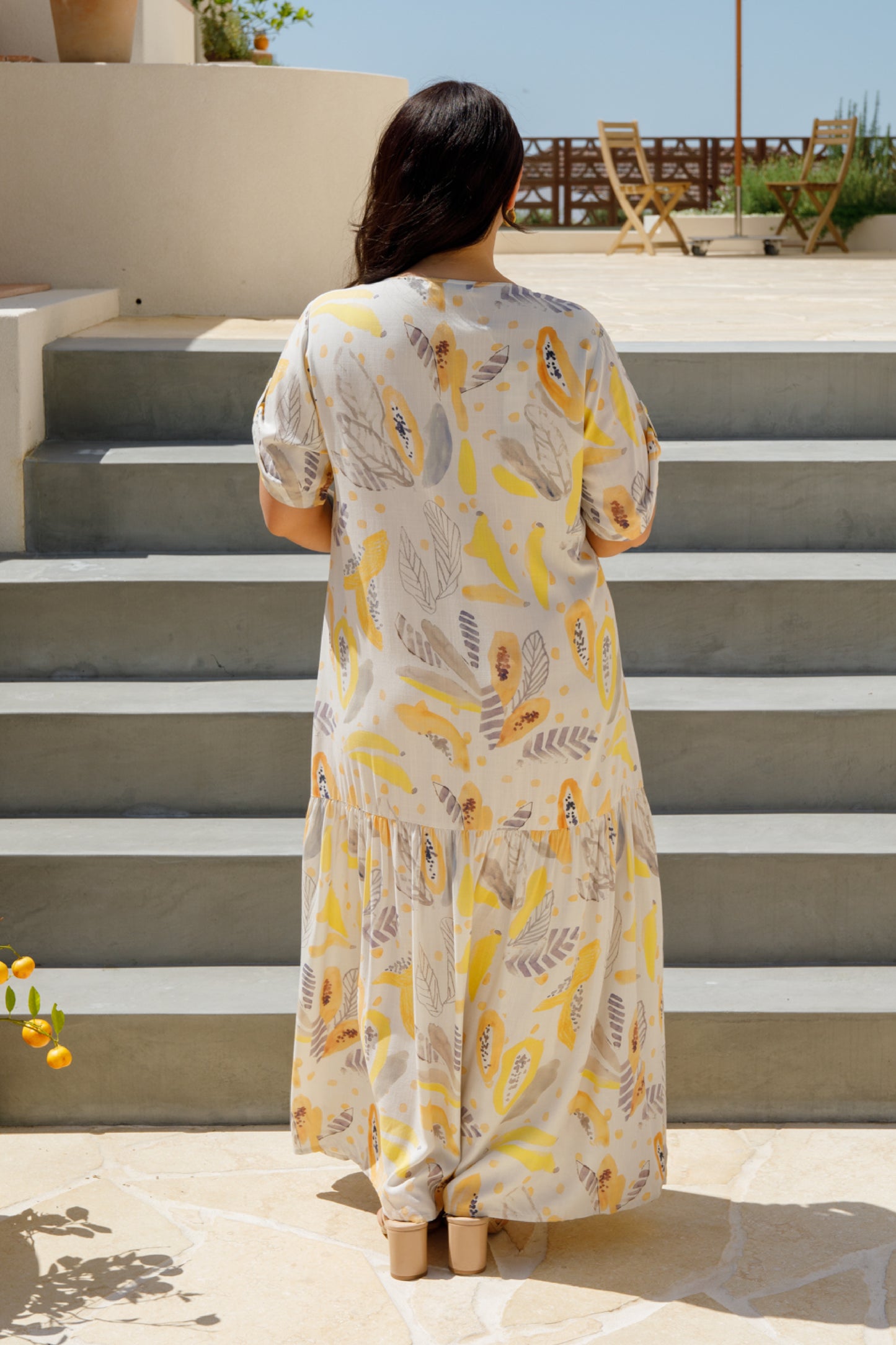 Peak Maxi Dress | White Fruit Punch
