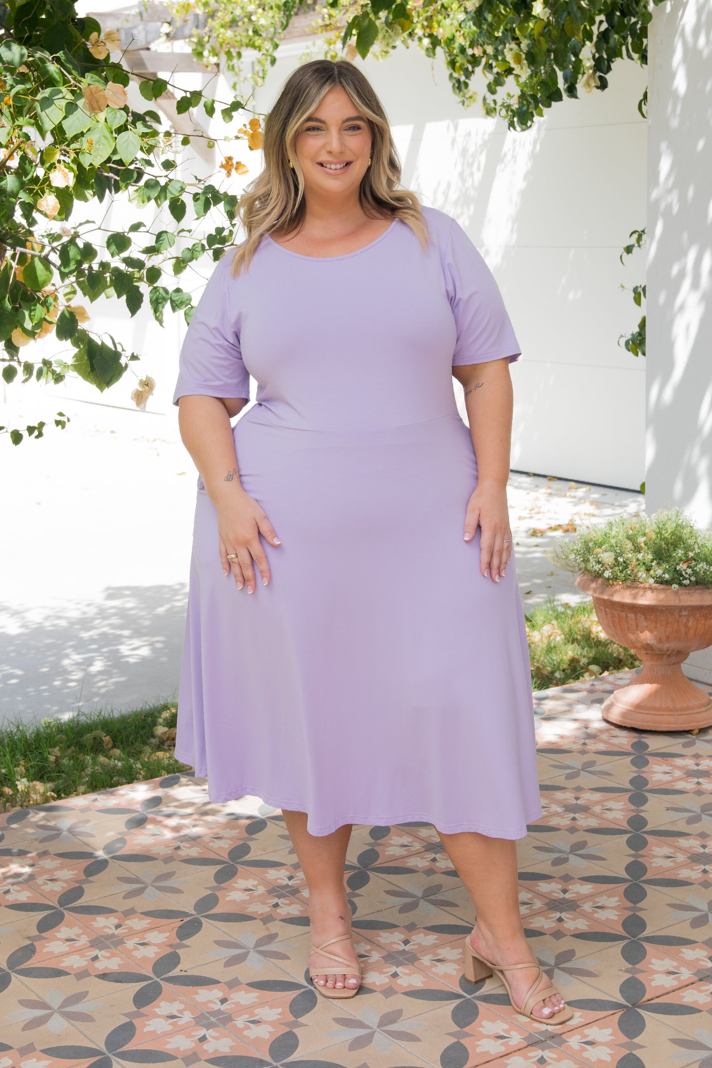 Short Sleeve Penelope Dress | Mermaid | FINAL SALE