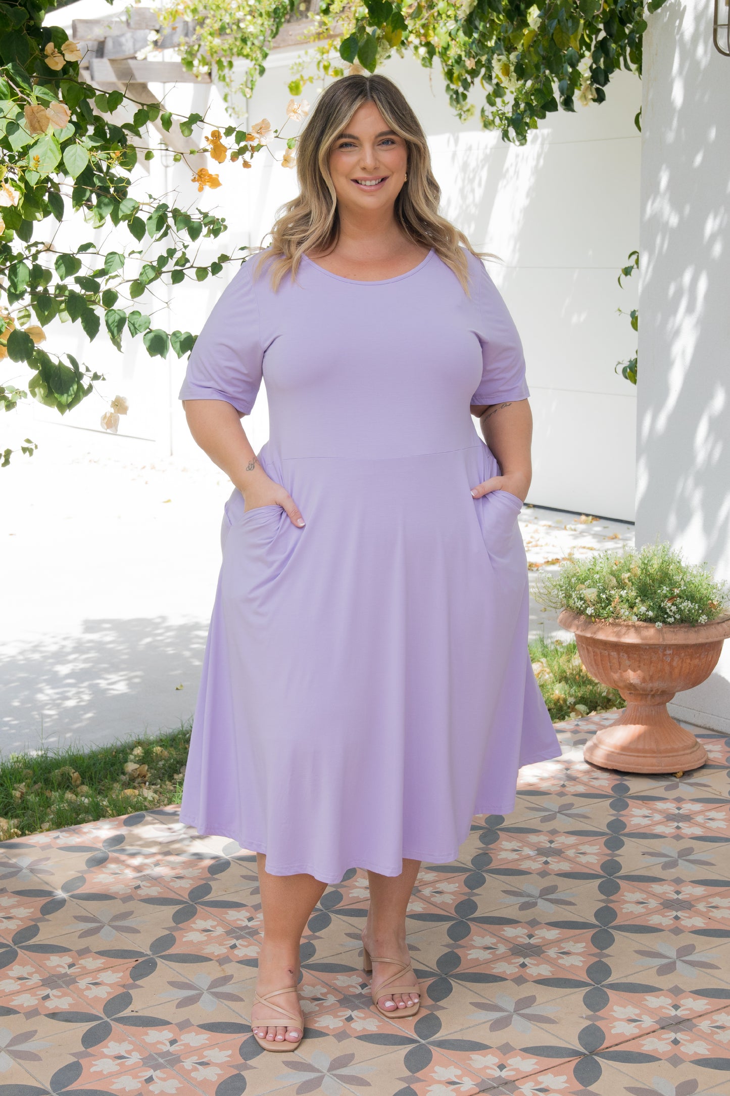 Short Sleeve Penelope Dress | Mermaid | FINAL SALE