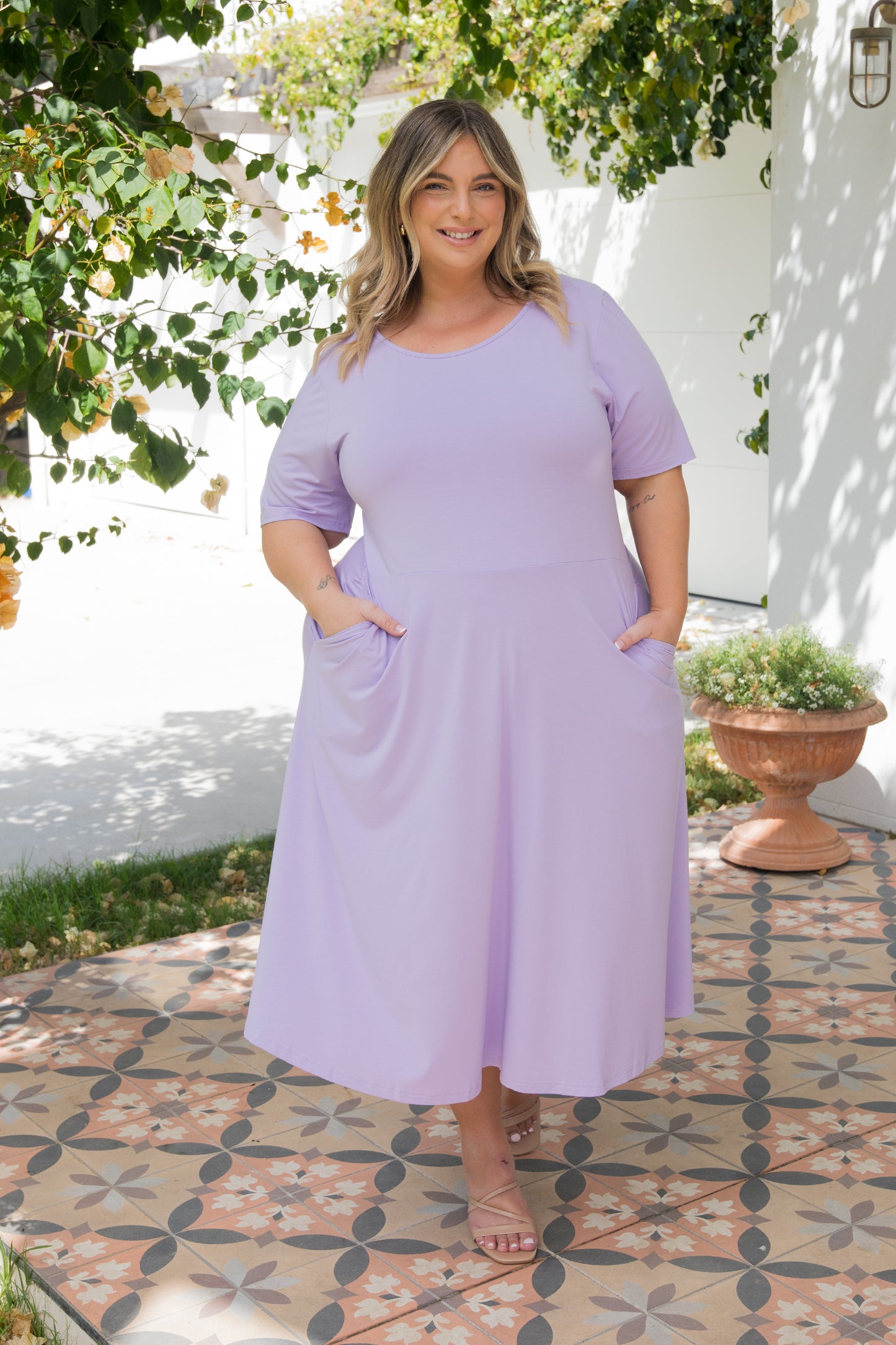 Short Sleeve Penelope Dress | Mermaid | FINAL SALE