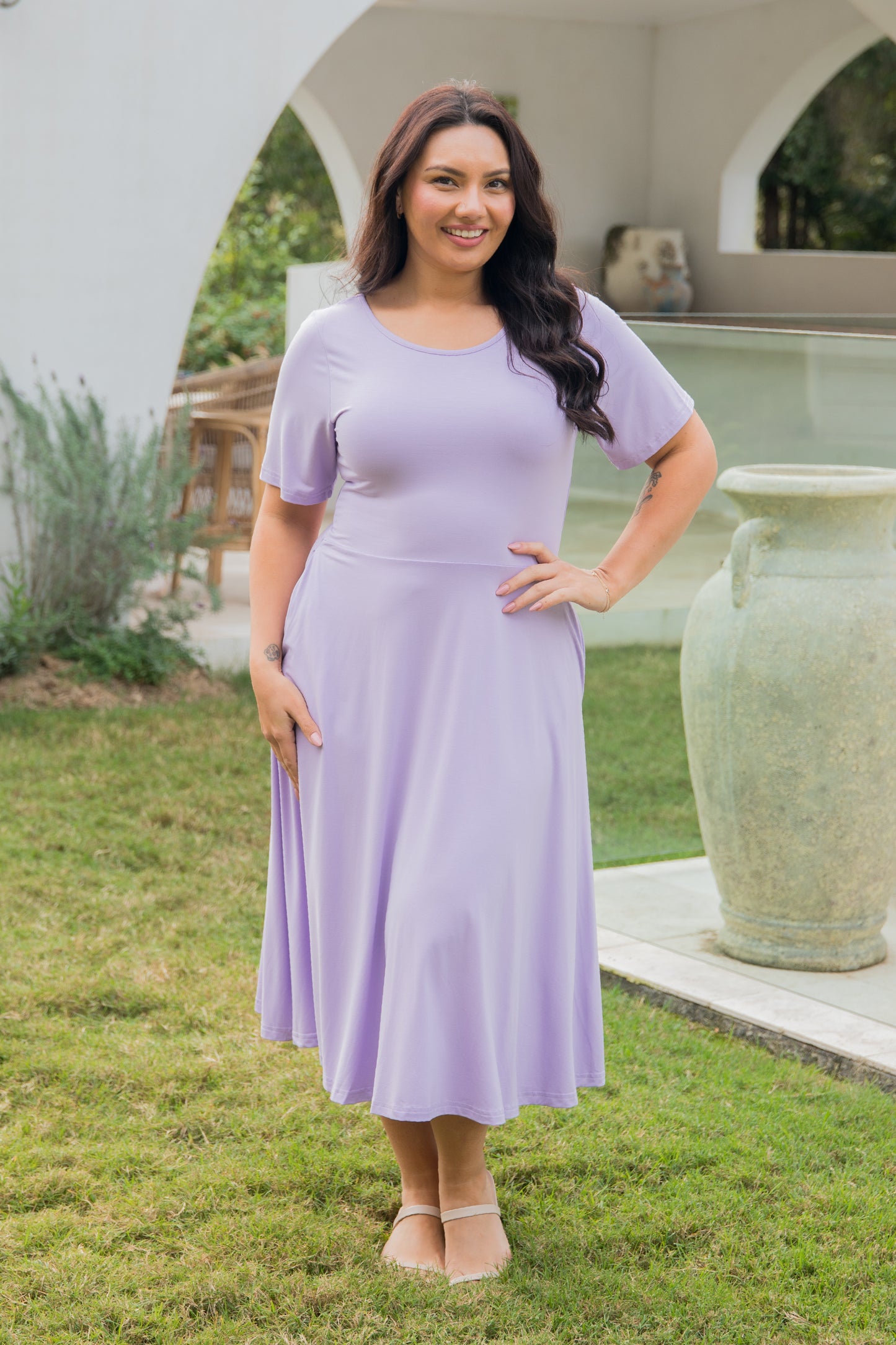 Short Sleeve Penelope Dress | Mermaid | FINAL SALE