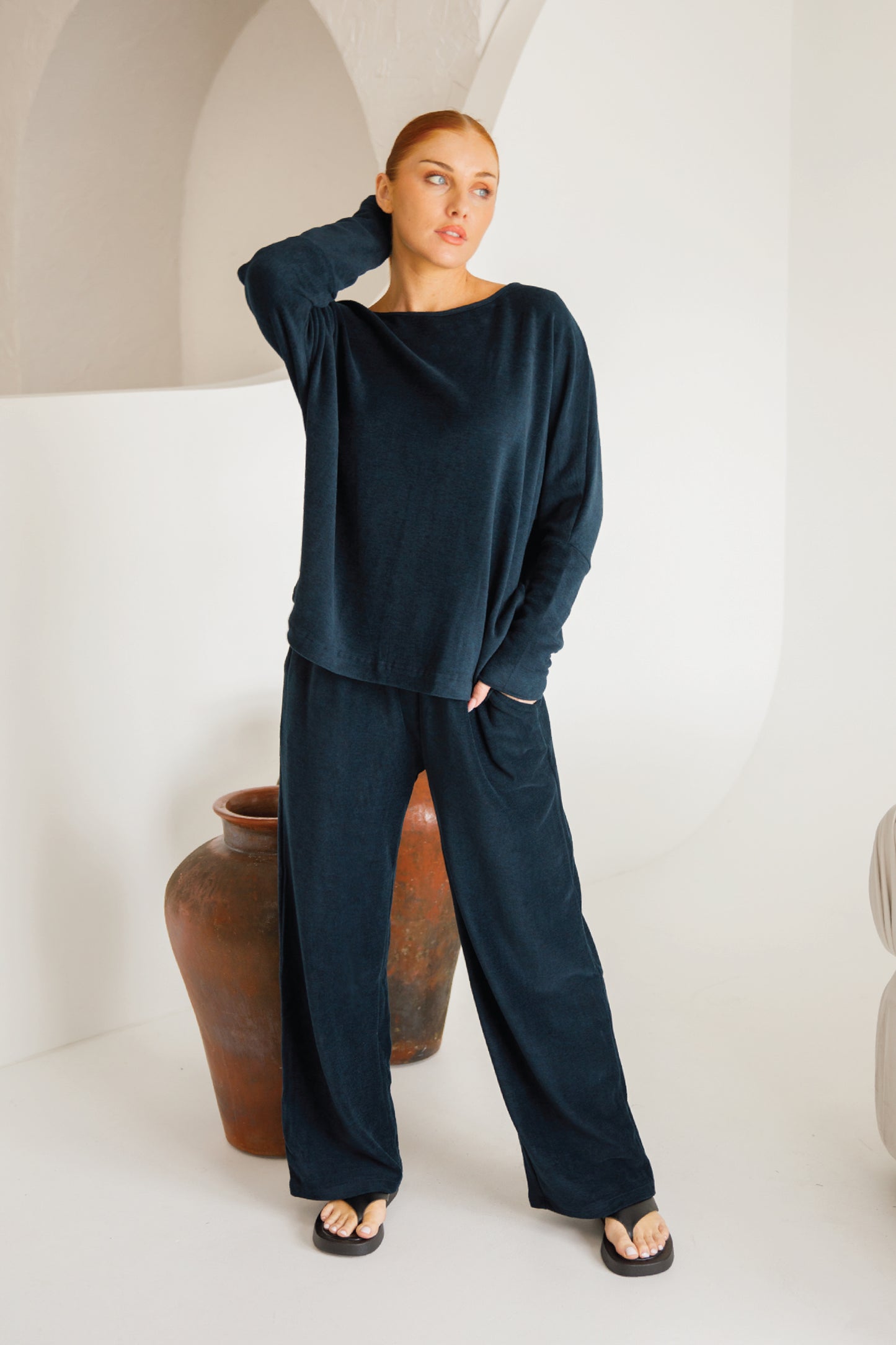 Pennie Long Sleeve Lounge Top | Forest Marle
