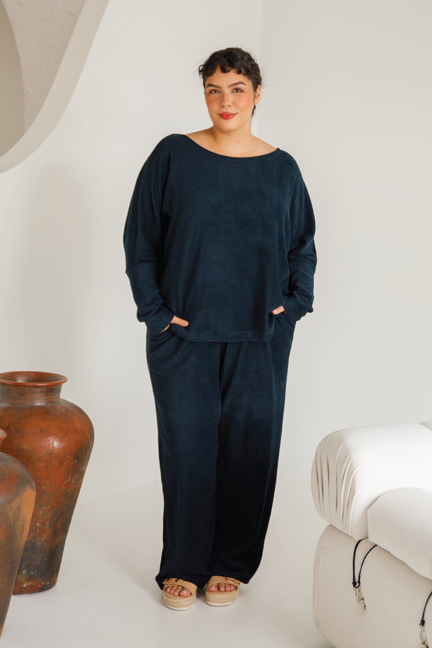 Pennie Long Sleeve Lounge Top | Forest Marle