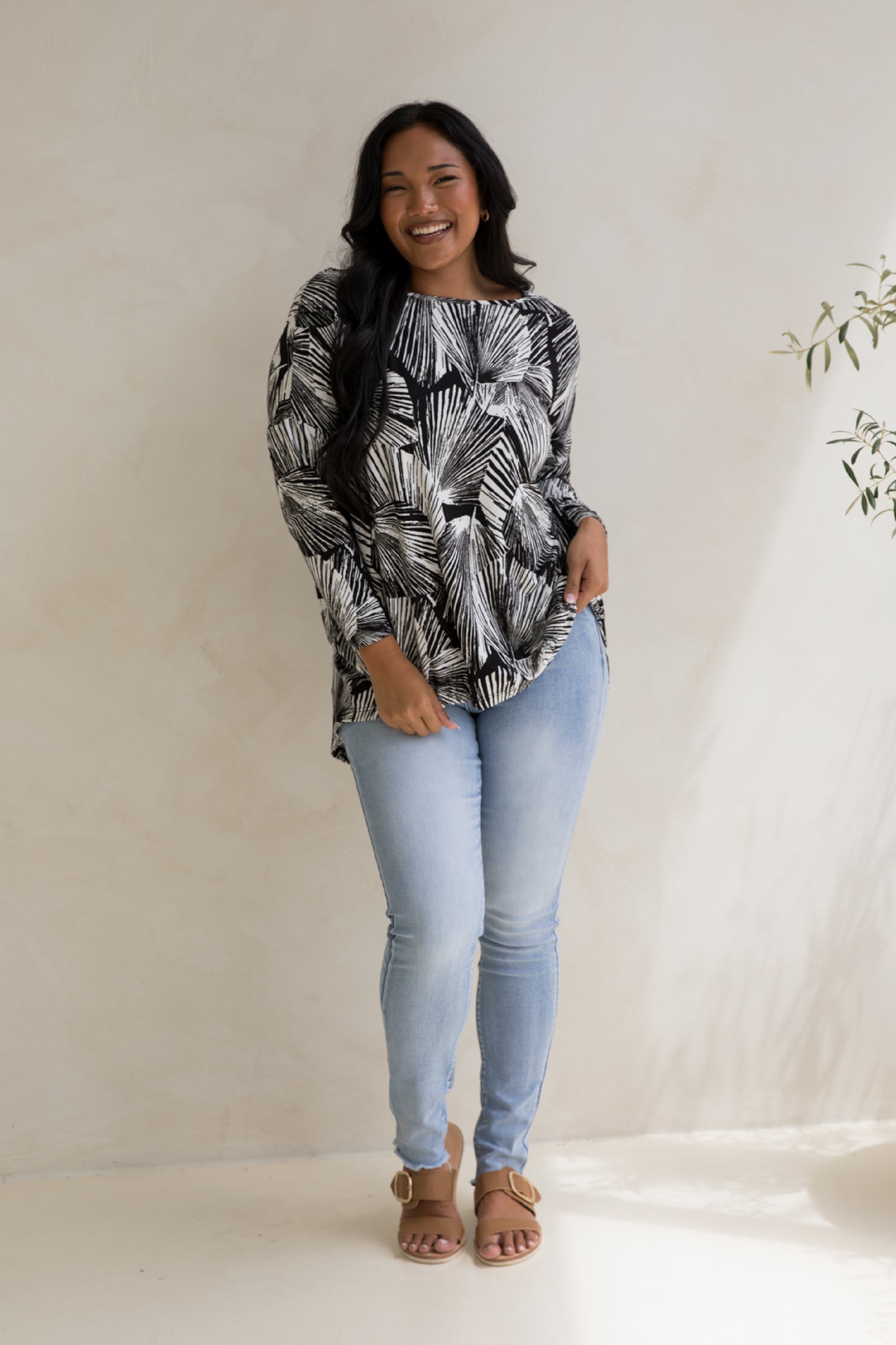 Pippa Top | Hunter Palm | FINAL SALE