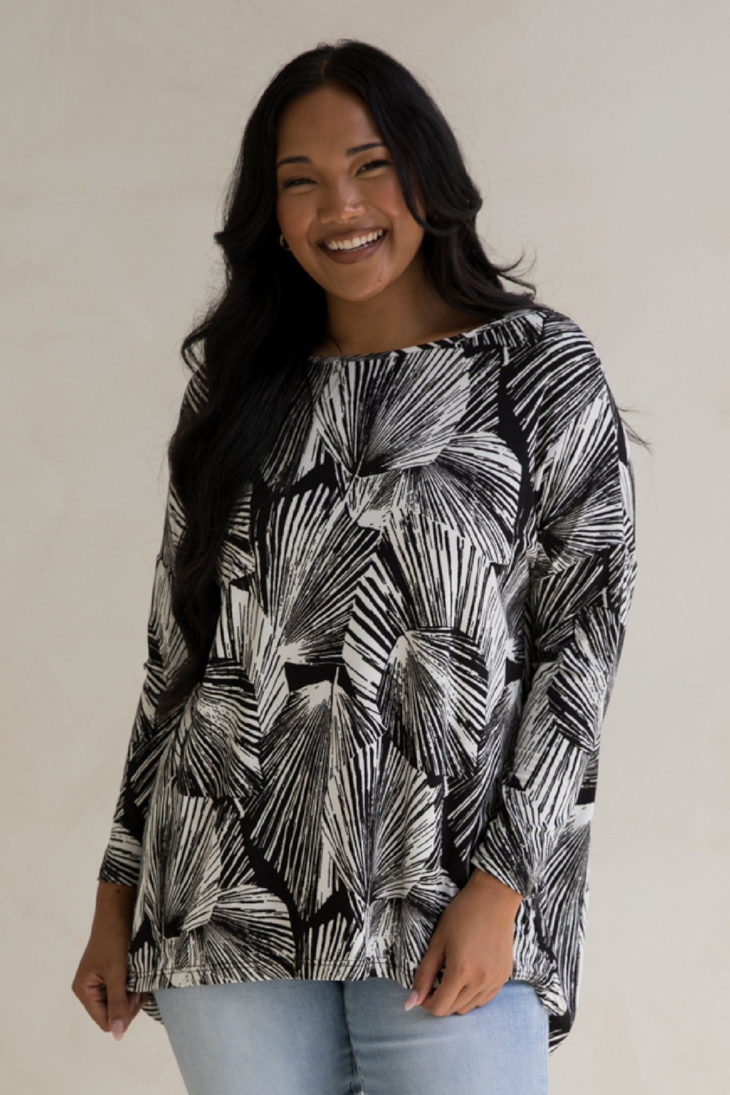 Pippa Bamboo Top | Hunter Palm | FINAL SALE