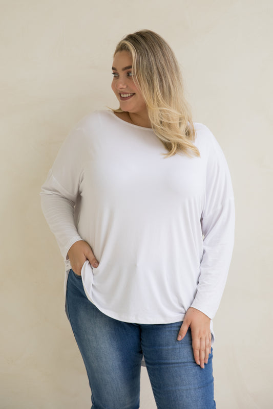 Pippa Bamboo Top | White