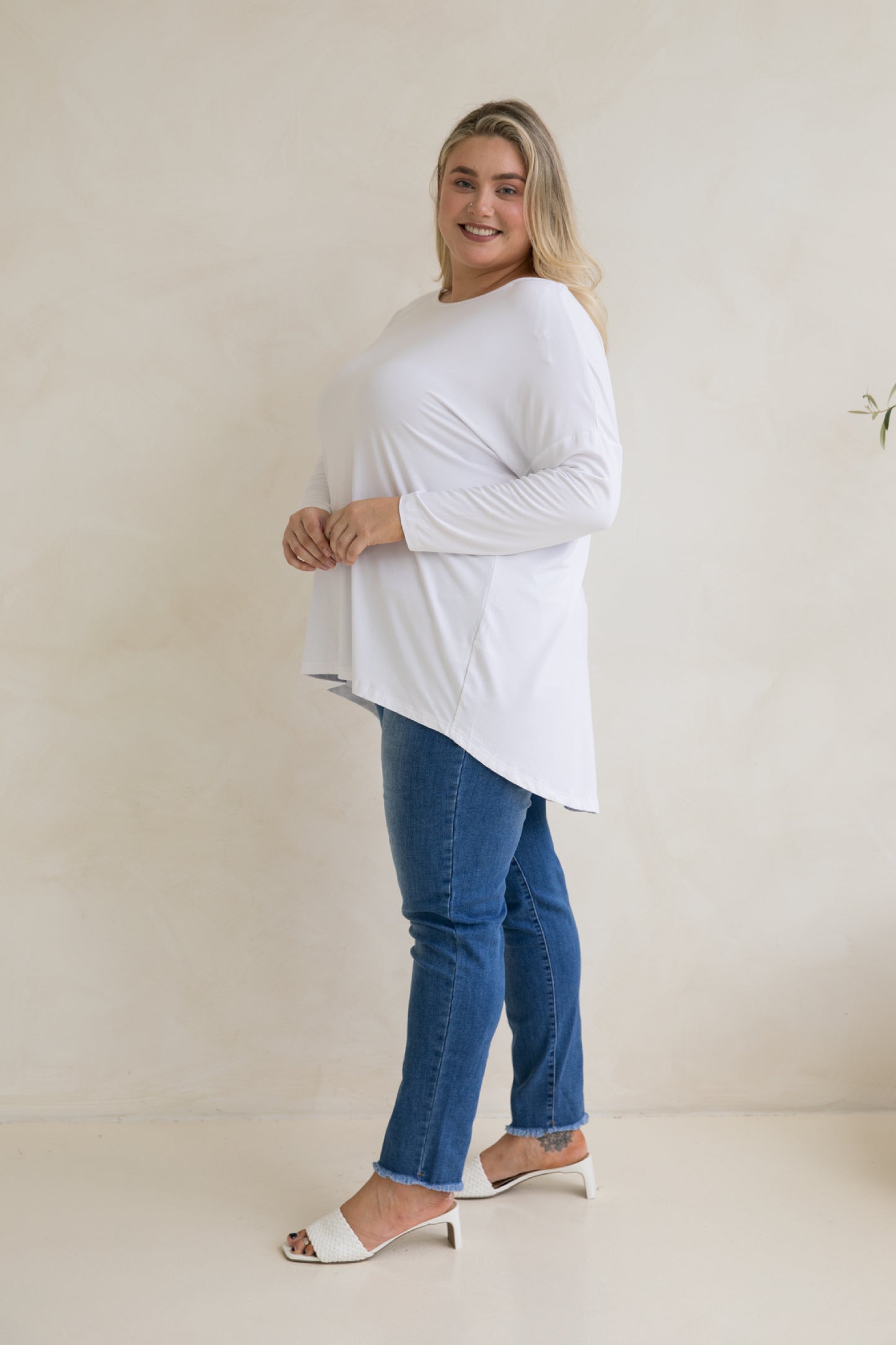 Pippa Bamboo Top | White