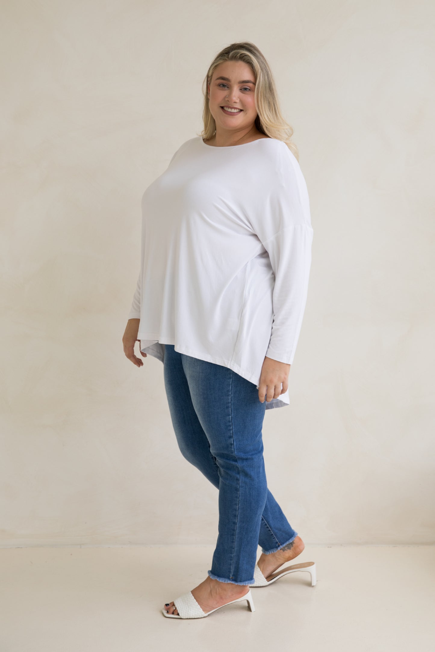 Pippa Bamboo Top | White