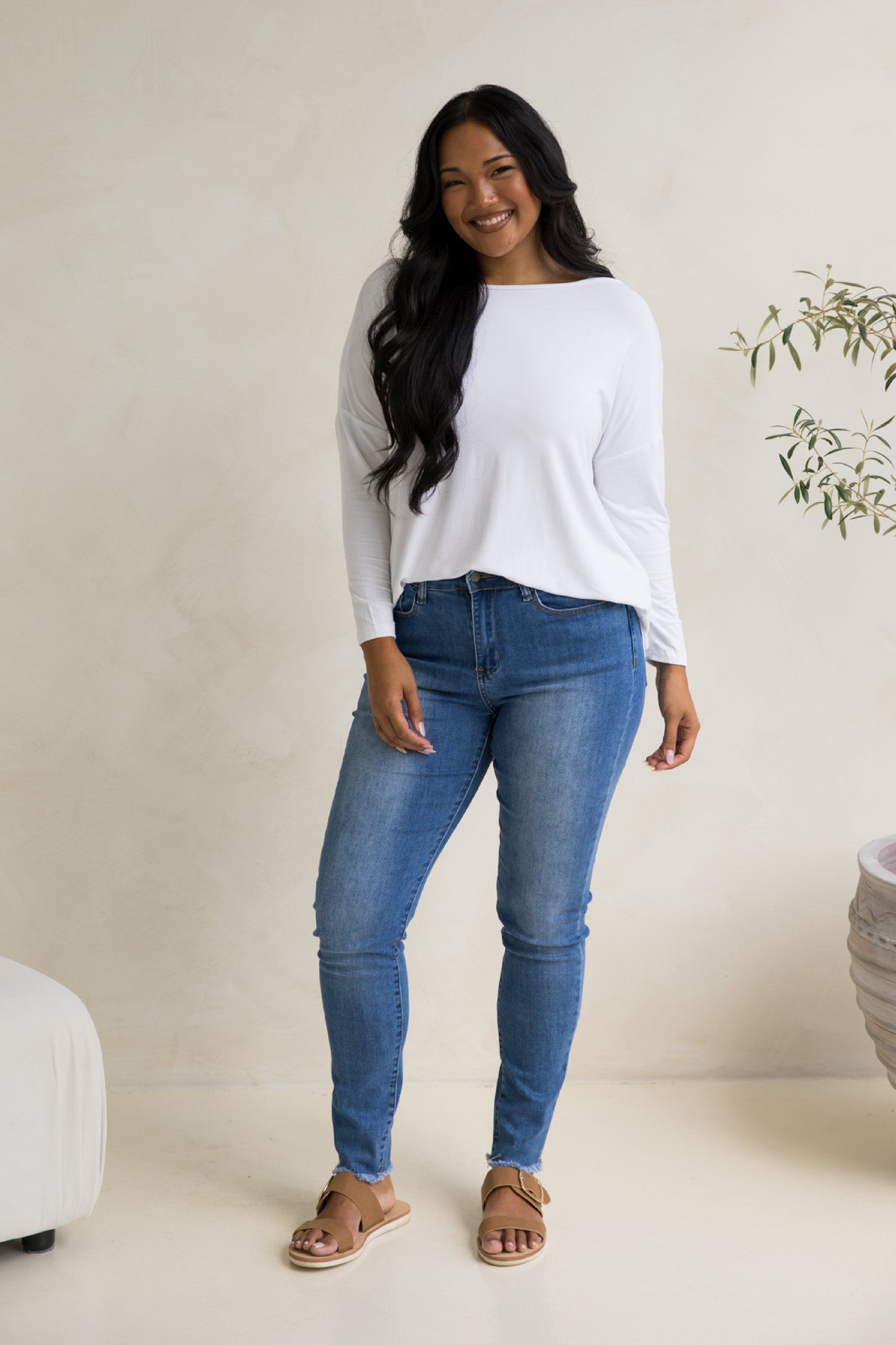 Pippa Bamboo Top | White