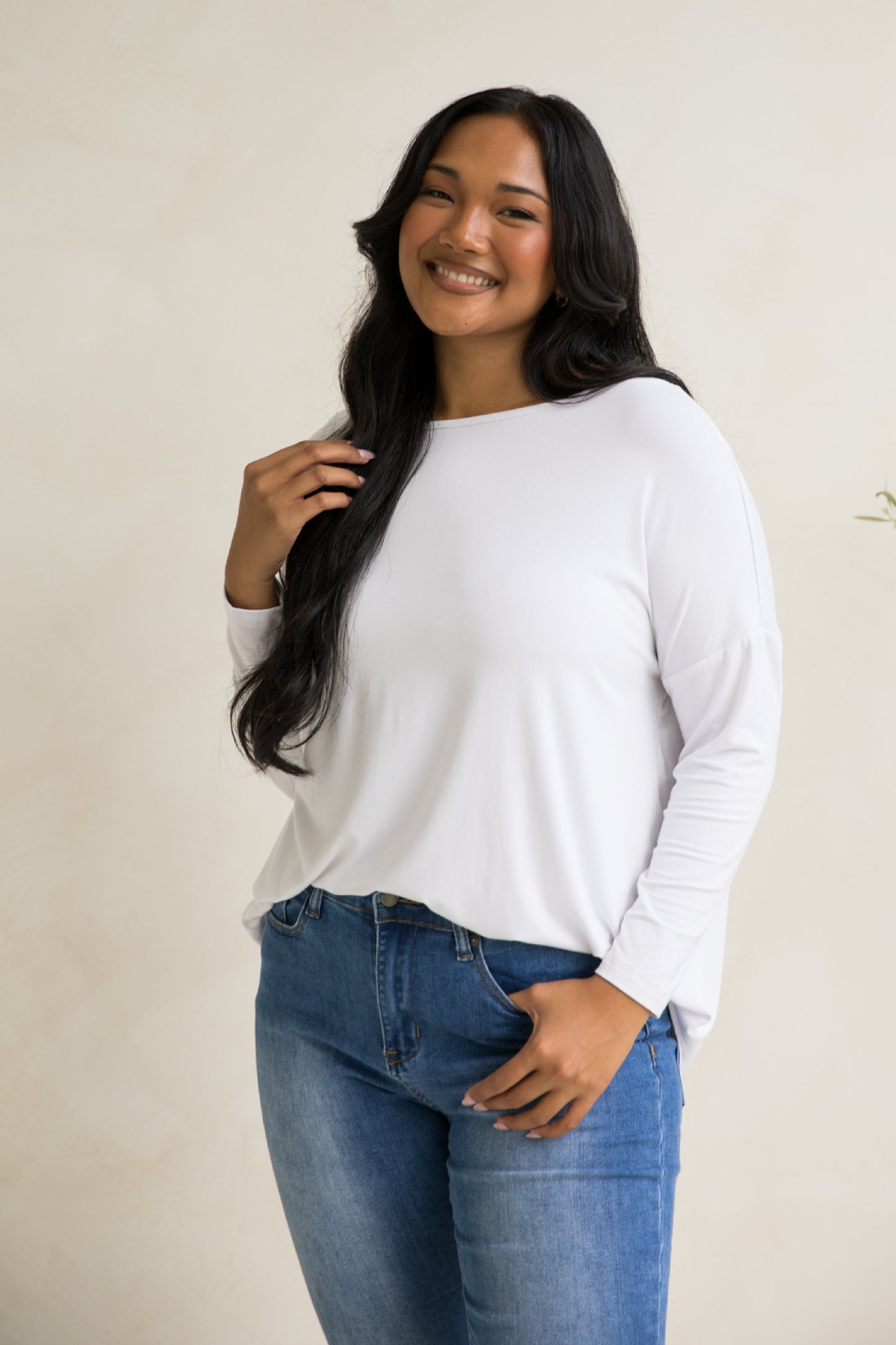 Pippa Bamboo Top | White