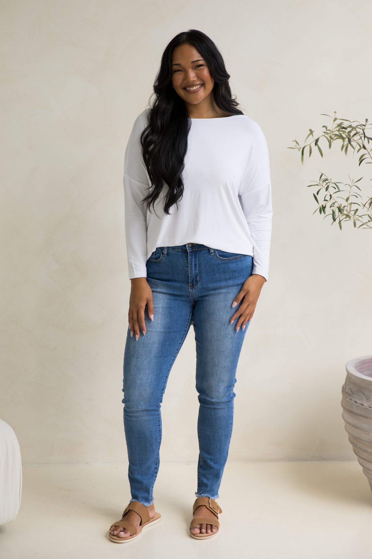 Pippa Bamboo Top | White