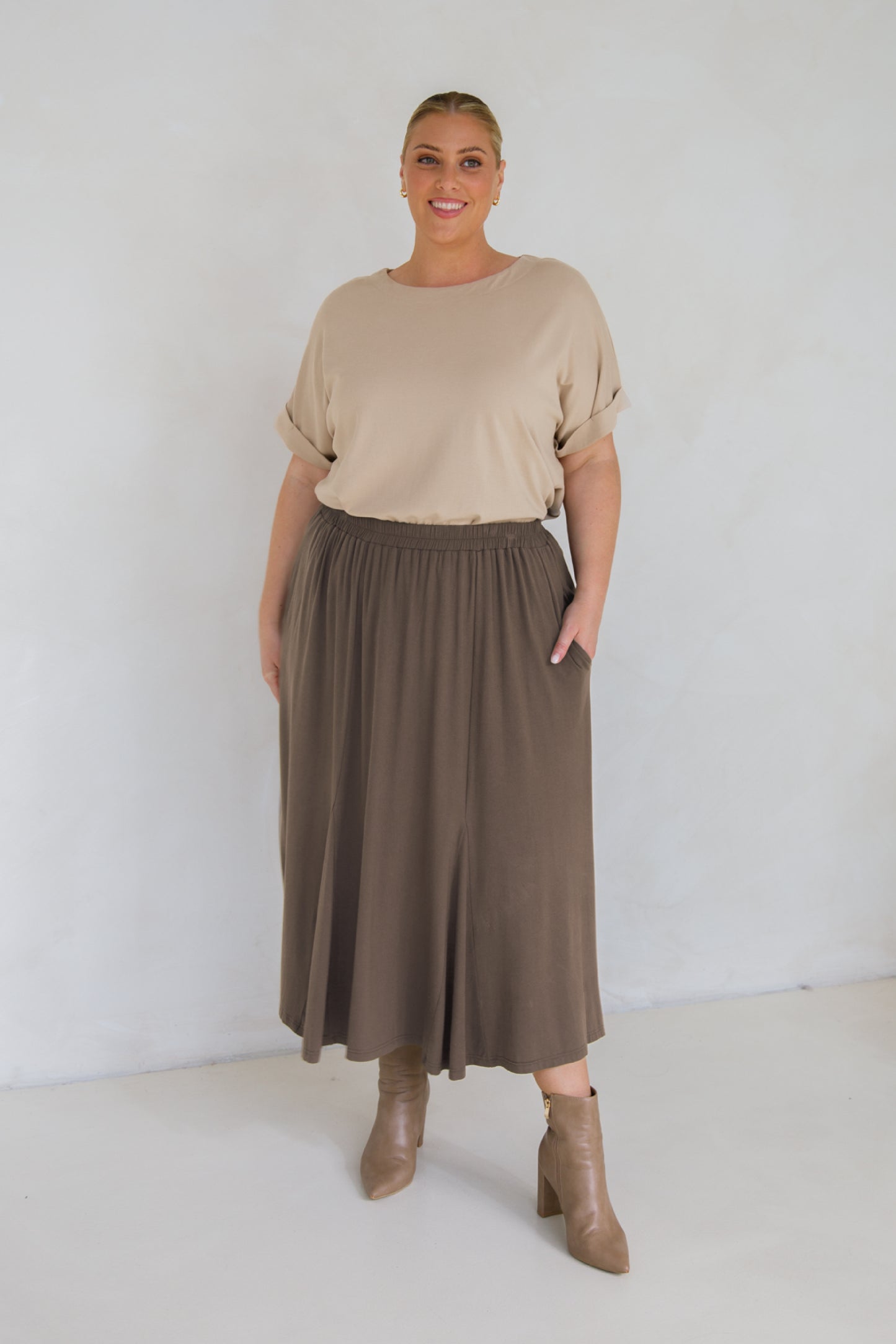 Adeline Skirt | Dark Beige