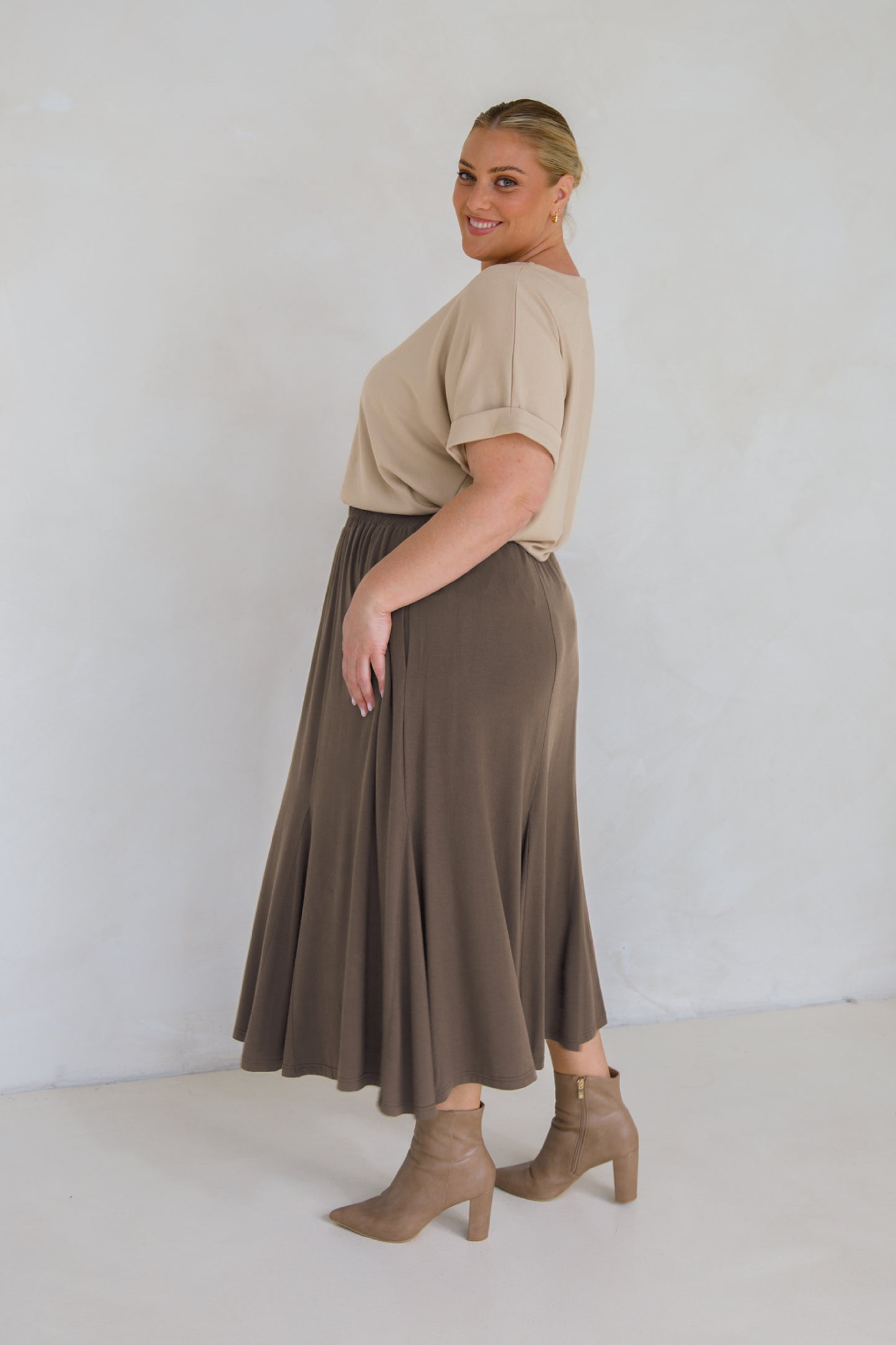 Adeline Skirt | Dark Beige