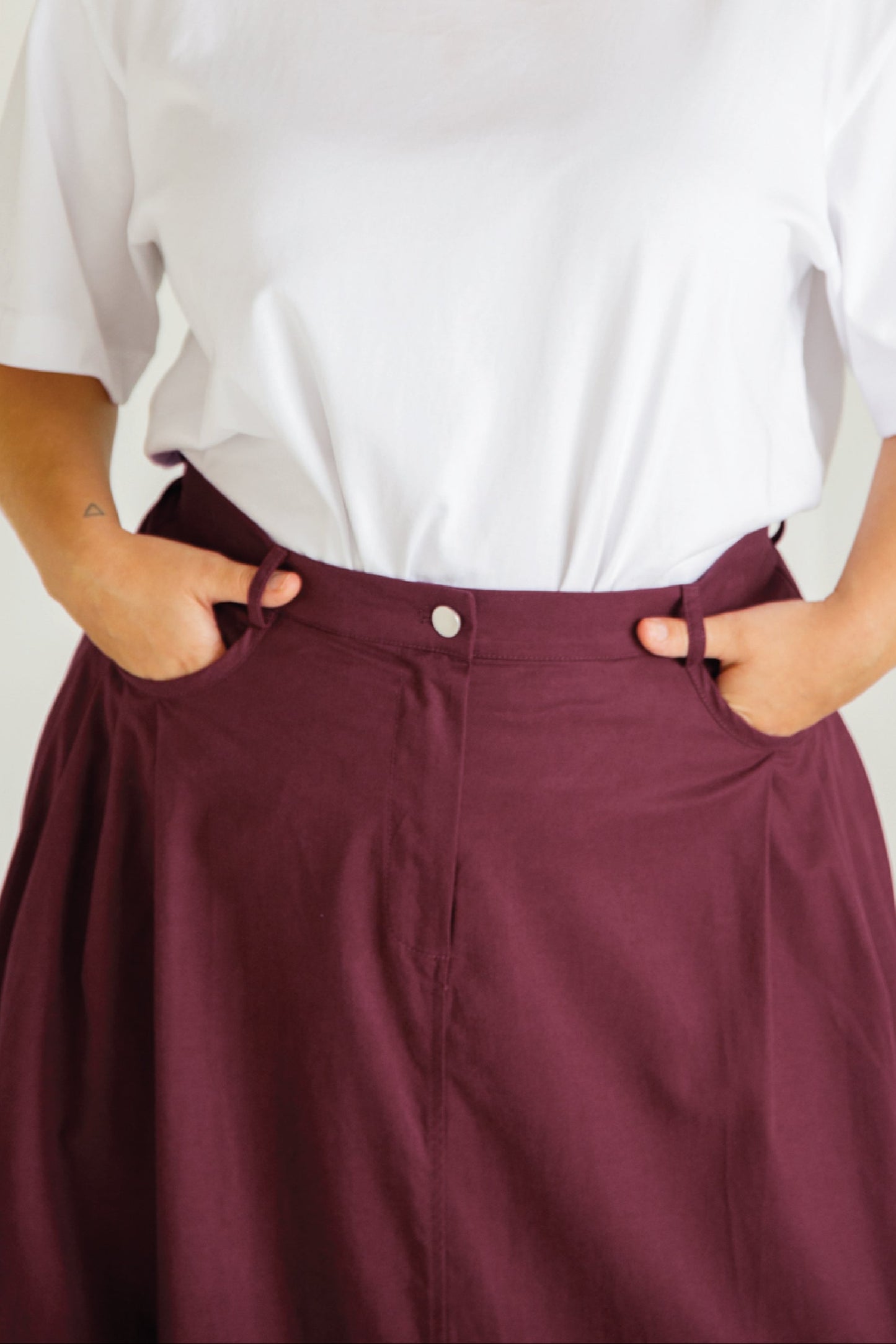 Ria Jean Skirt | Merlot | FINAL SALE