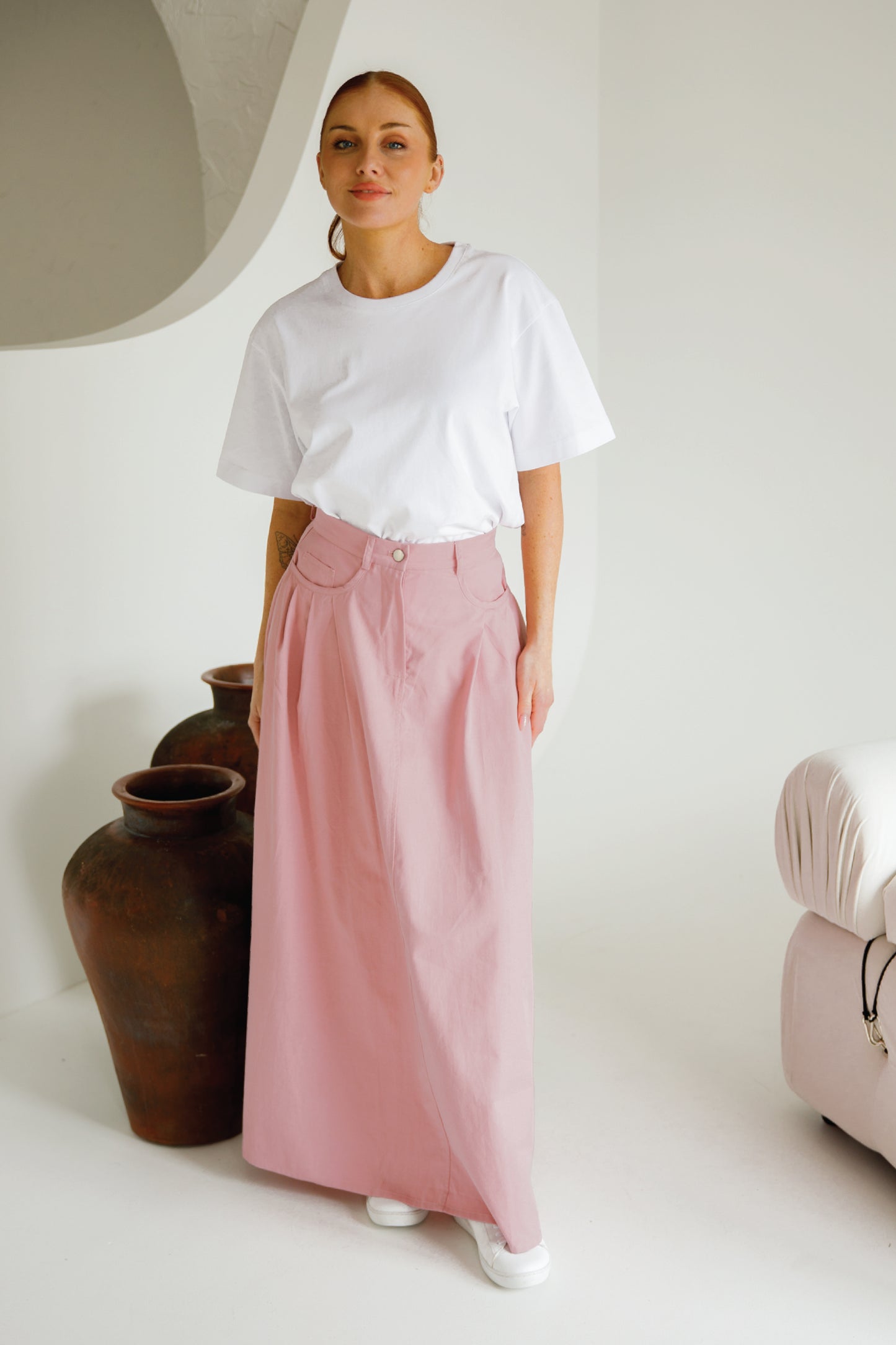 Ria Jean Skirt | Musk Pink
