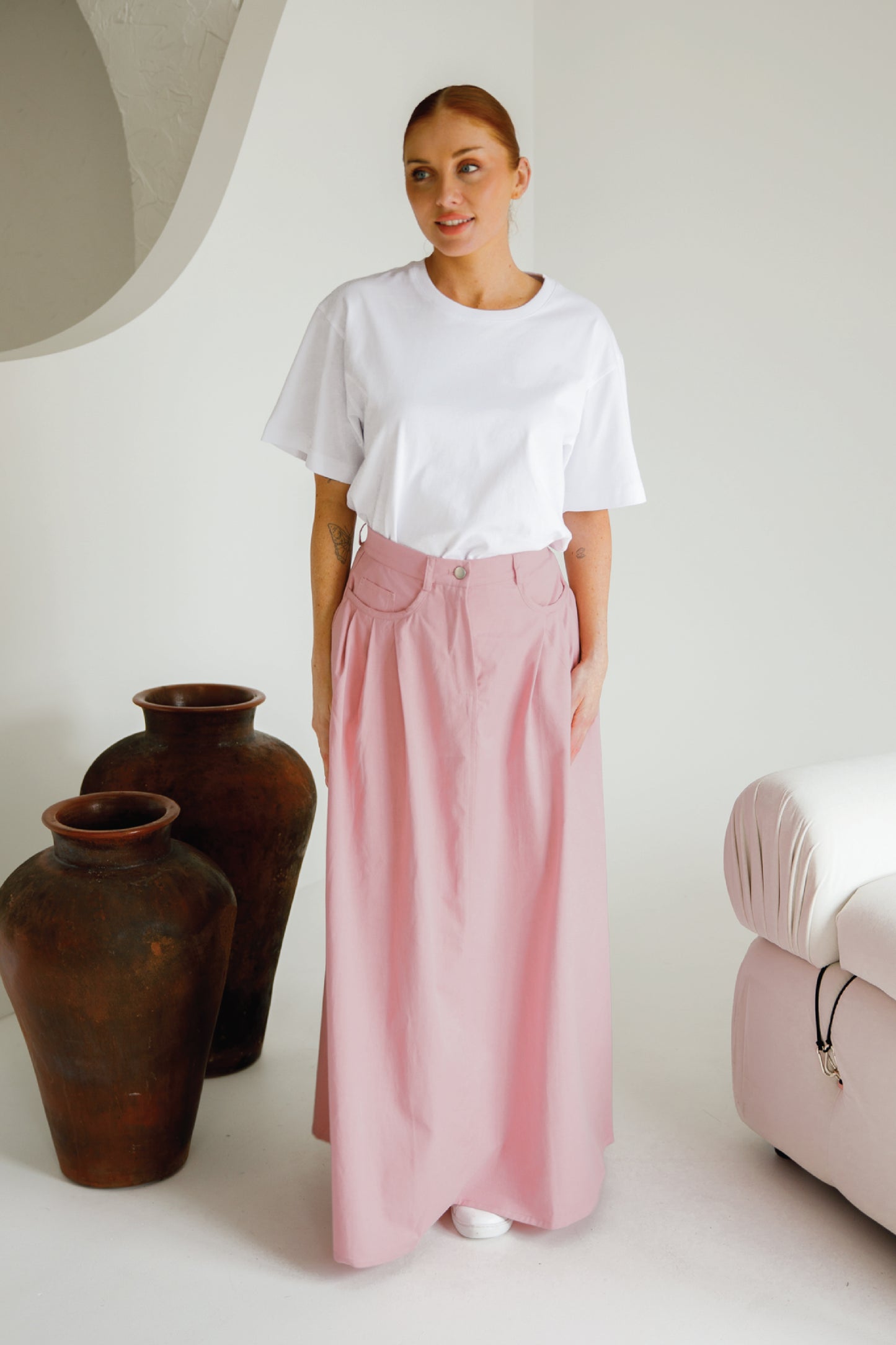 Ria Jean Skirt | Musk Pink