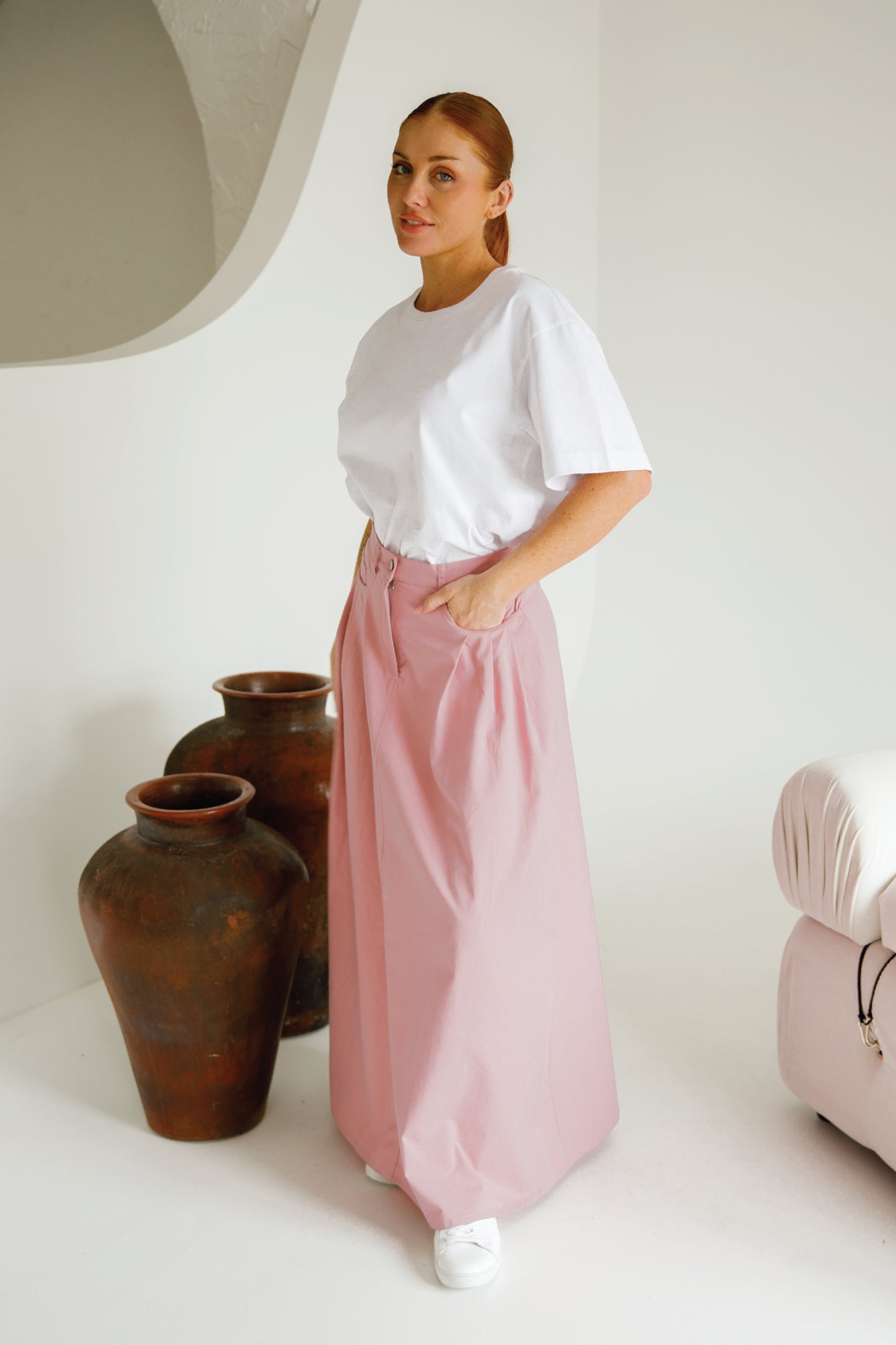 Ria Jean Skirt | Musk Pink