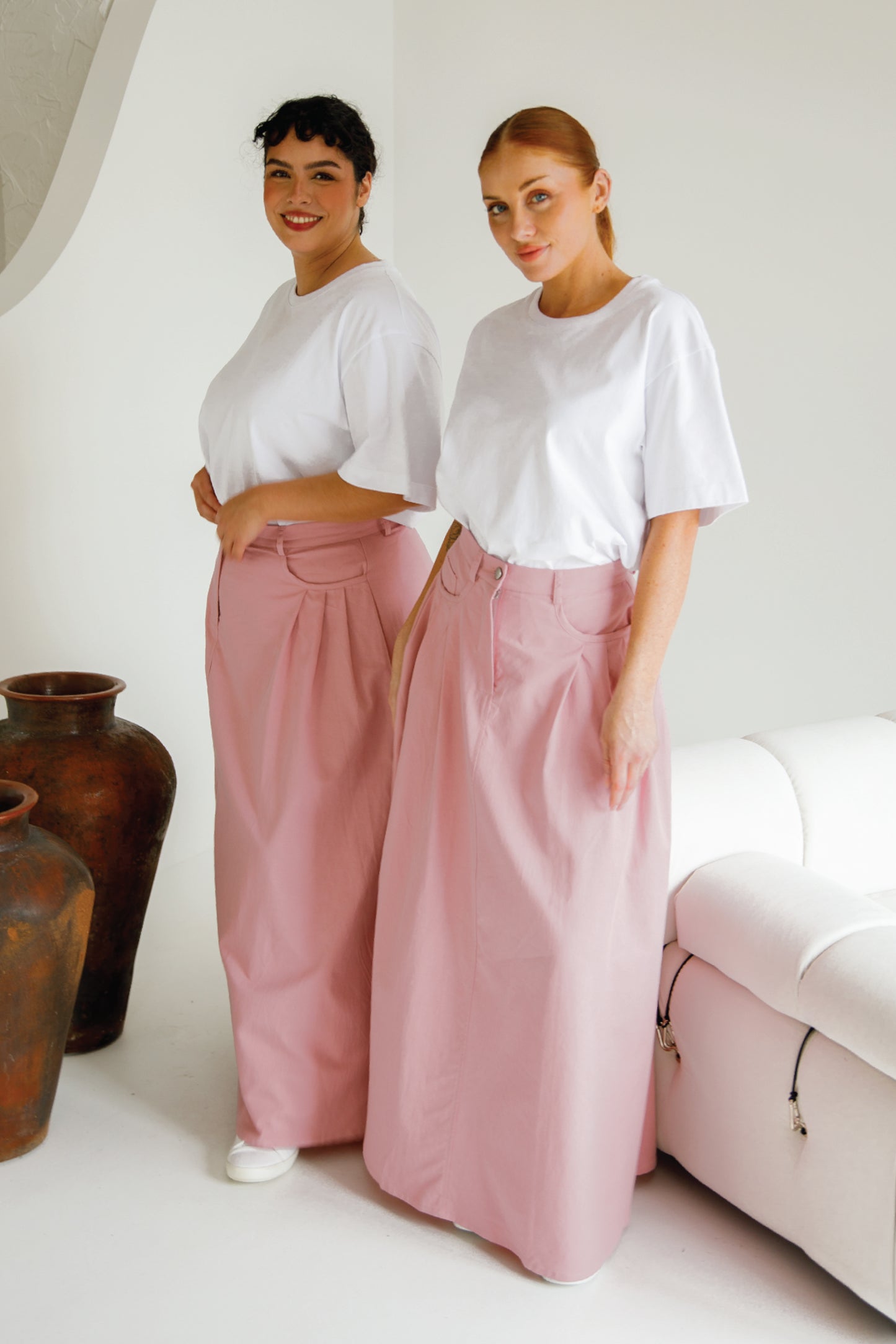 Ria Jean Skirt | Musk Pink