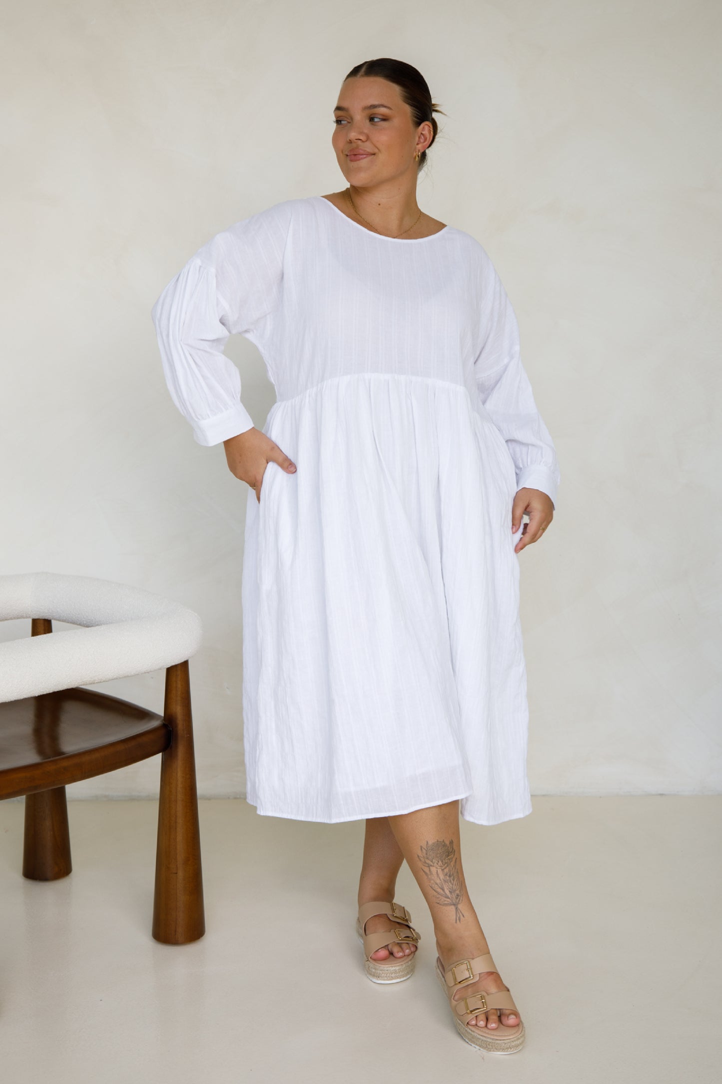 Roma Dress | White