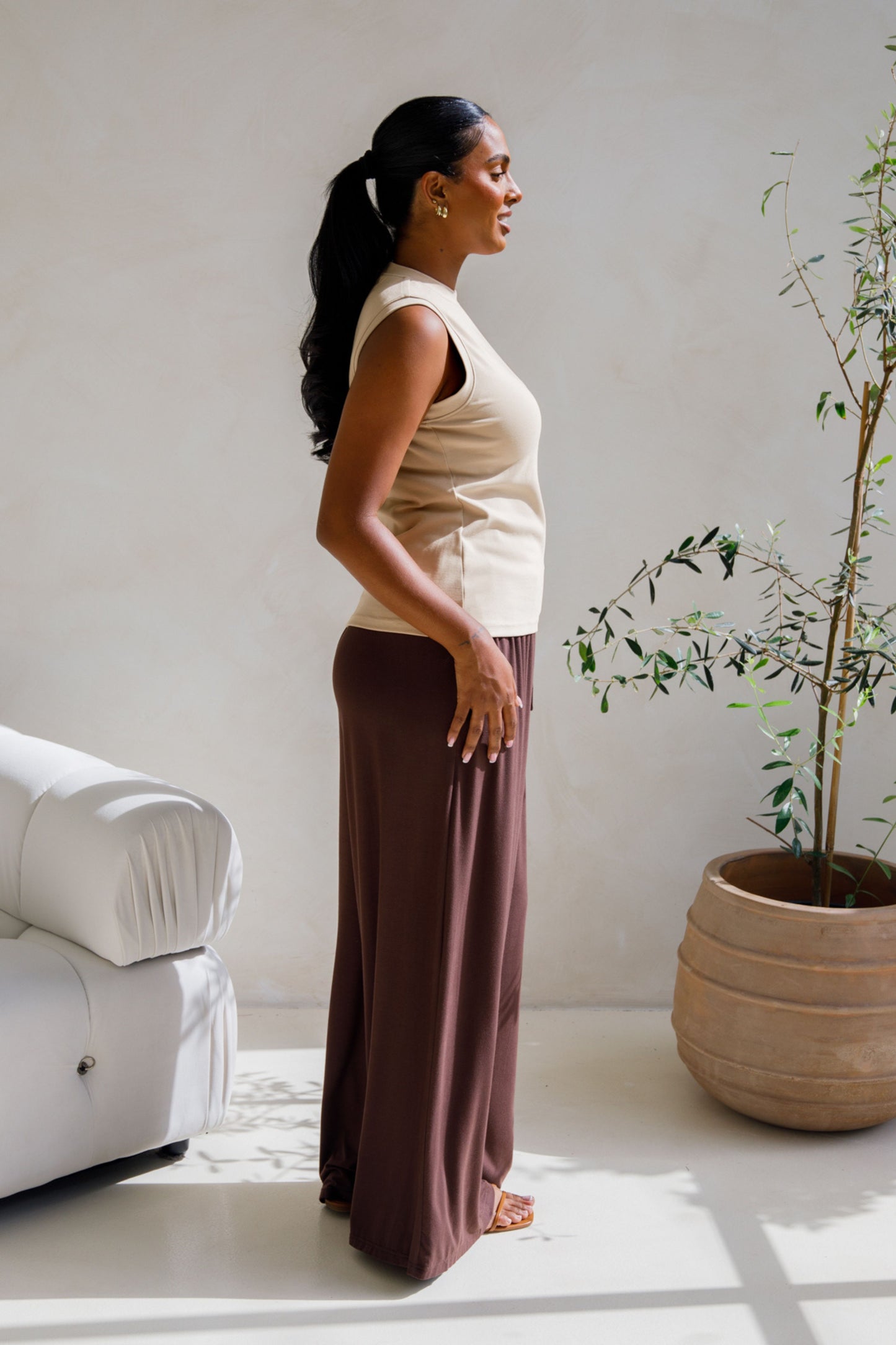 Sadie Lounge Tank | Portobello Beige