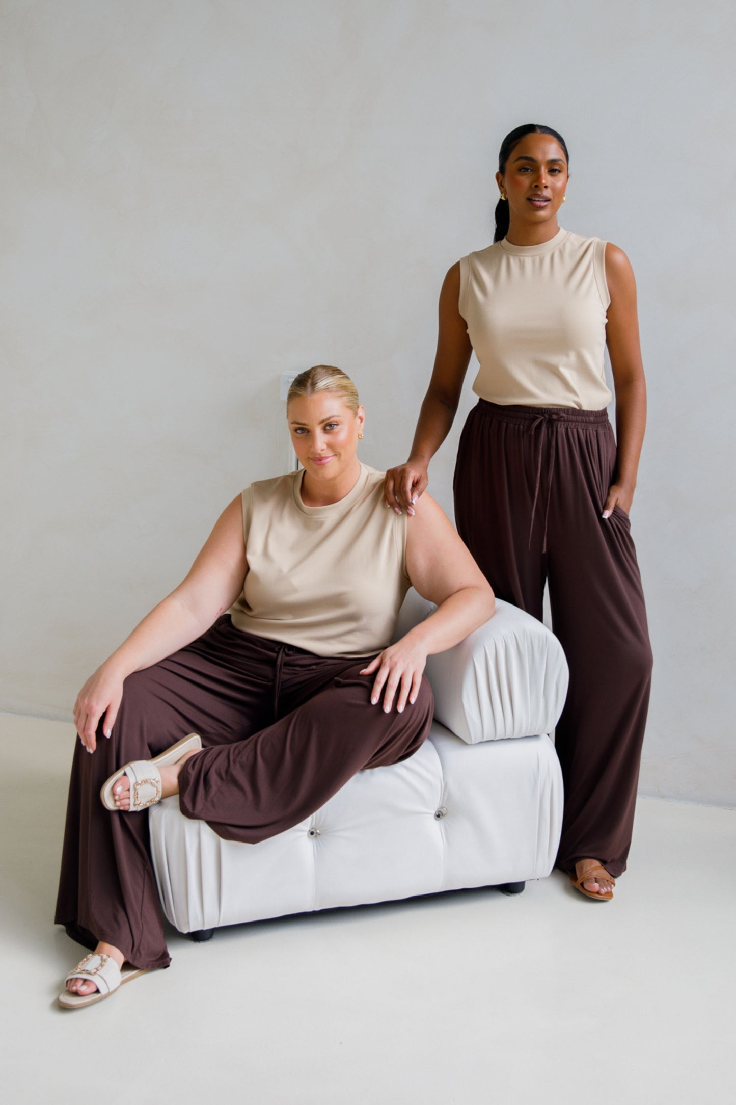 Sadie Lounge Tank | Portobello Beige