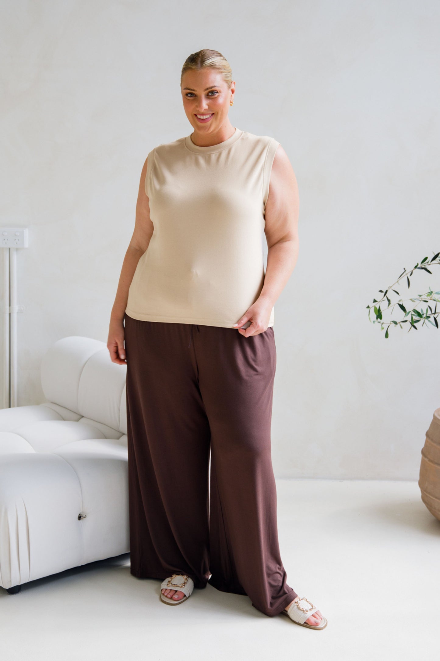 Sadie Lounge Tank | Portobello Beige
