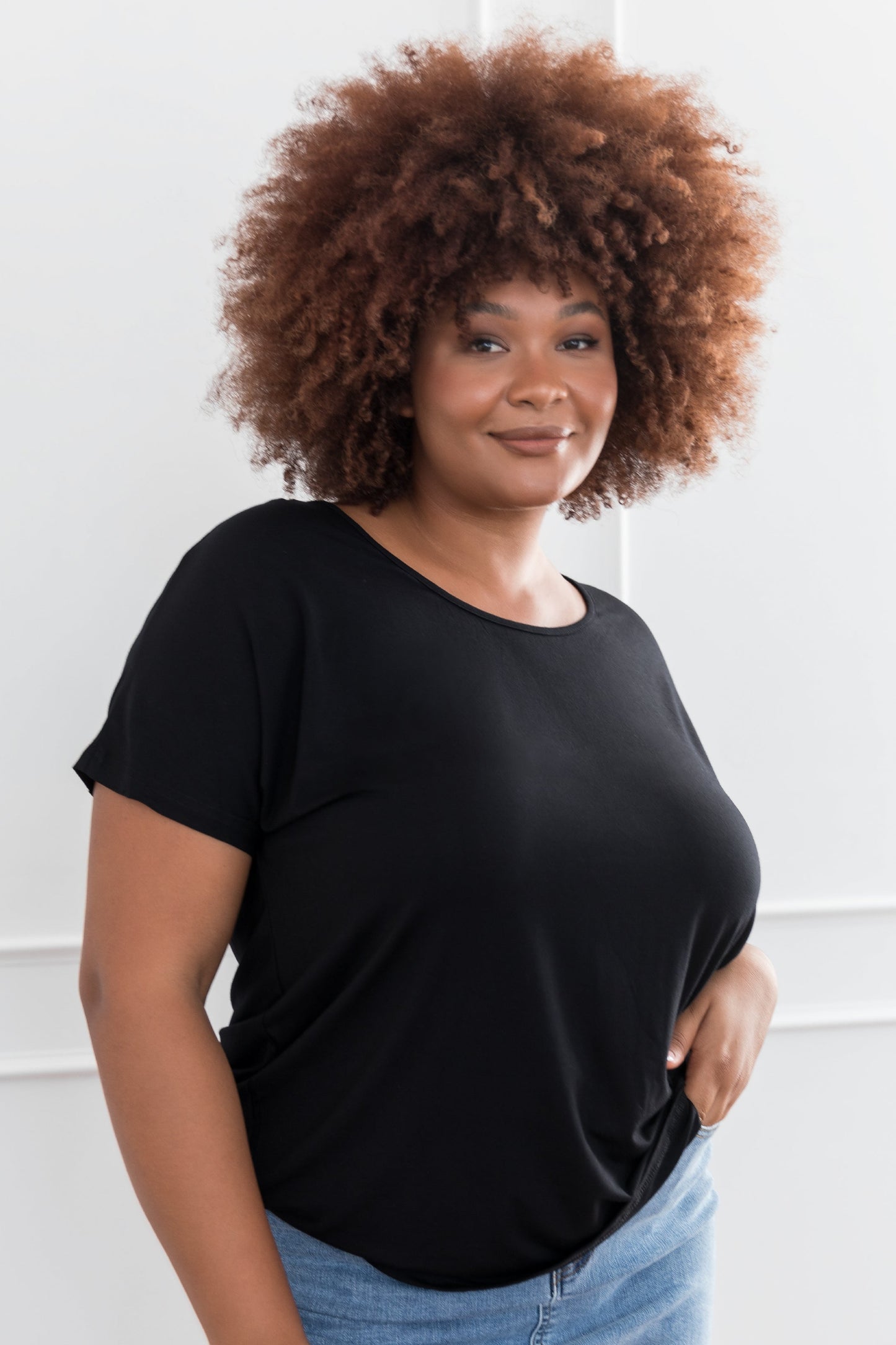 Plus-Sized Black Tops | PQ Collection | Destiny Top