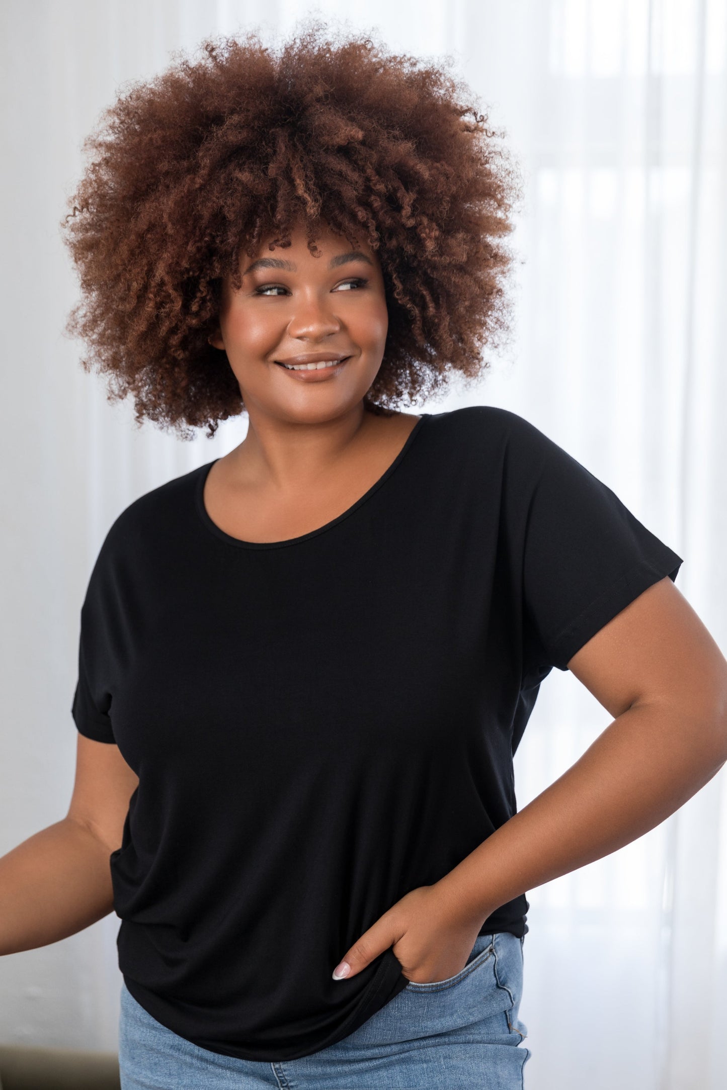 Plus-Sized Black Tops | PQ Collection | Destiny Top