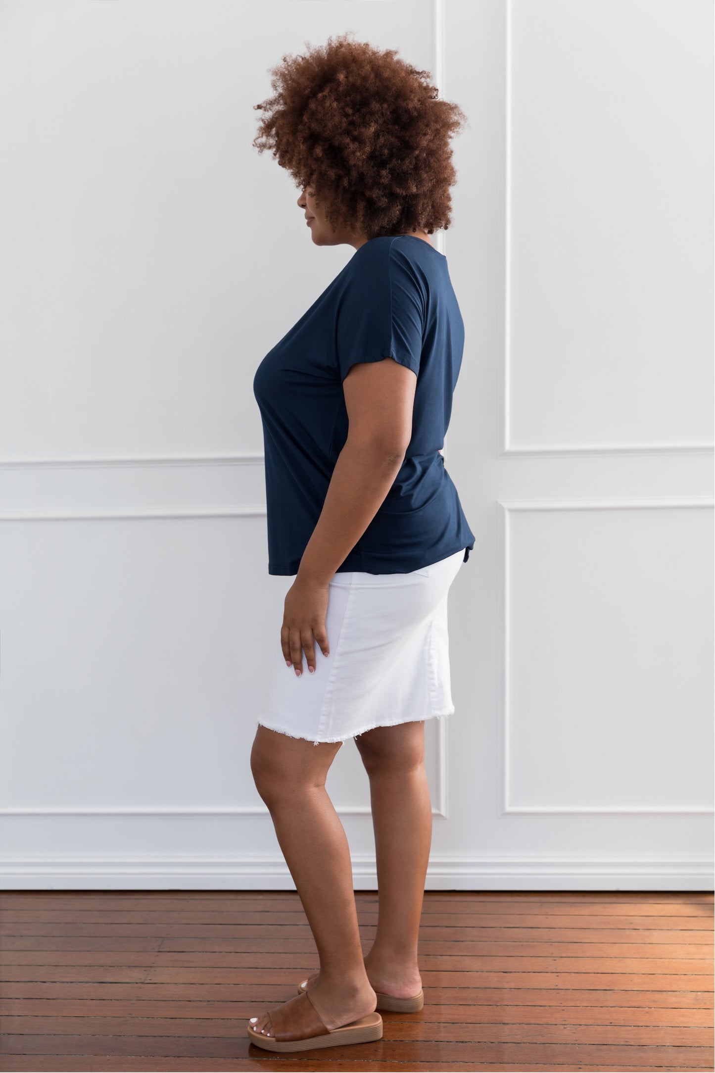 Plus-Sized Navy Tops | PQ Collection | Destiny Top