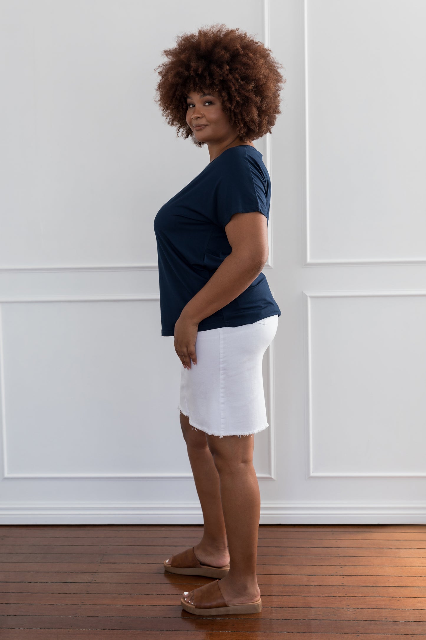 Plus-Sized Navy Tops | PQ Collection | Destiny Top