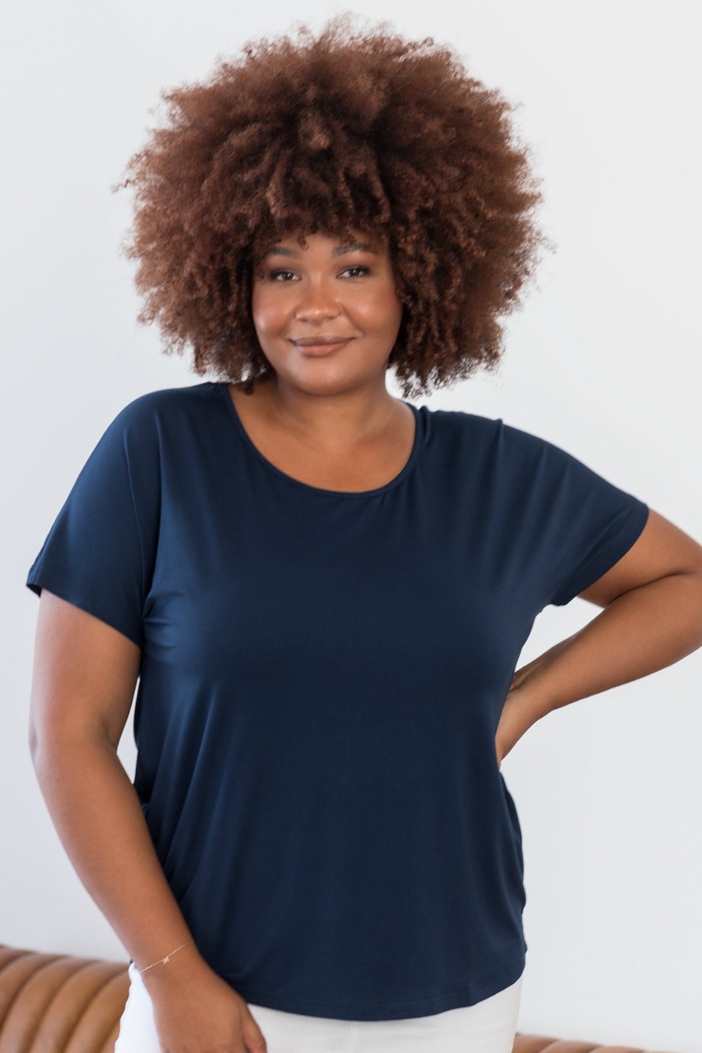 Plus-Sized Navy Tops | PQ Collection | Destiny Top